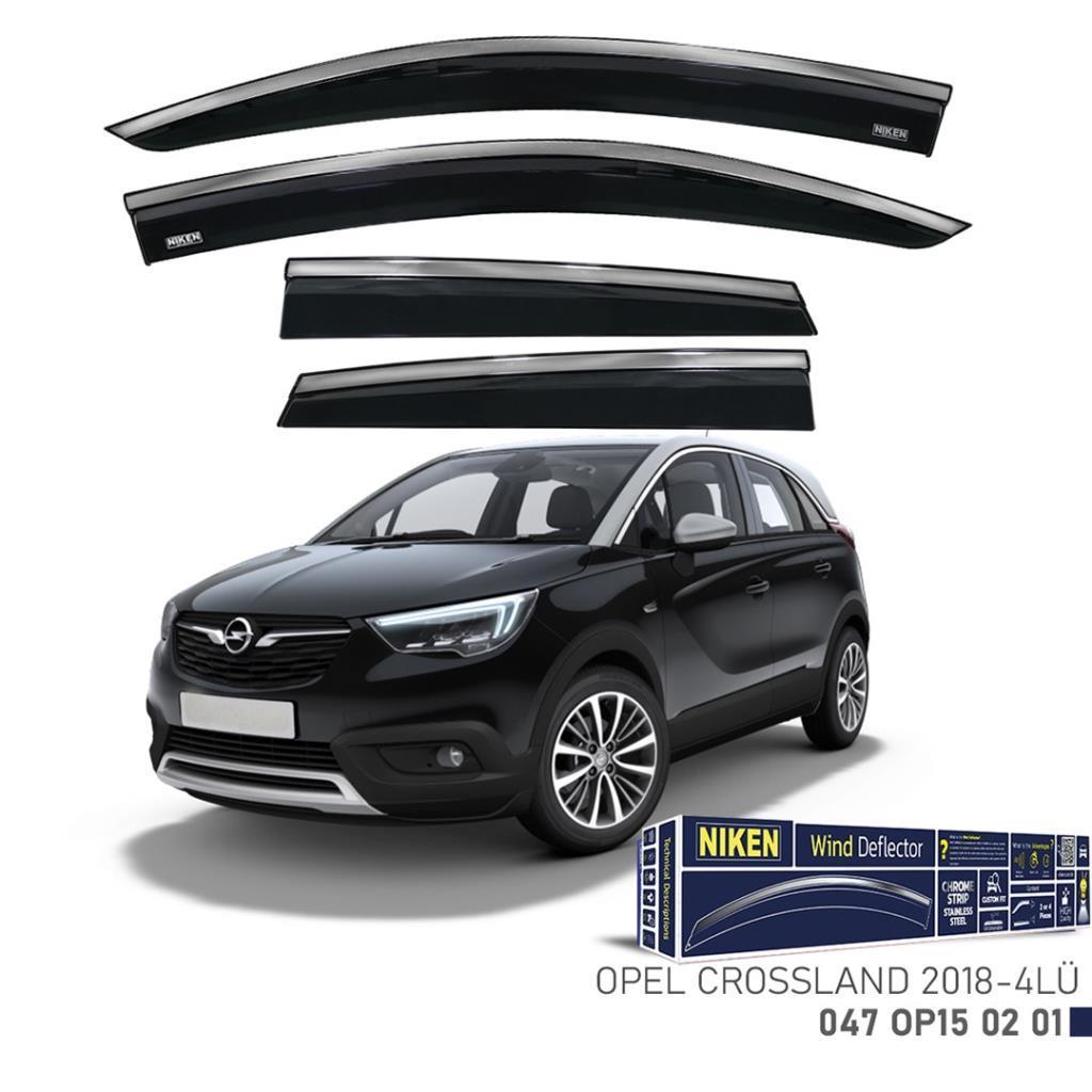Opel Crossland X Niken Kromlu Cam Rüzgarlığı 4lü Set 2018 ve Üstü