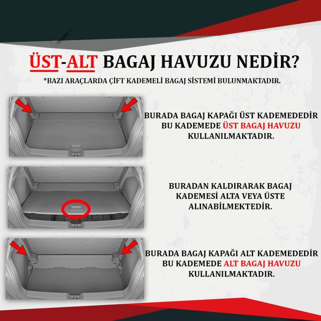 Opel Grandland X Ferrous 3D Üst Bagaj Havuzu 2017 ve Üstü