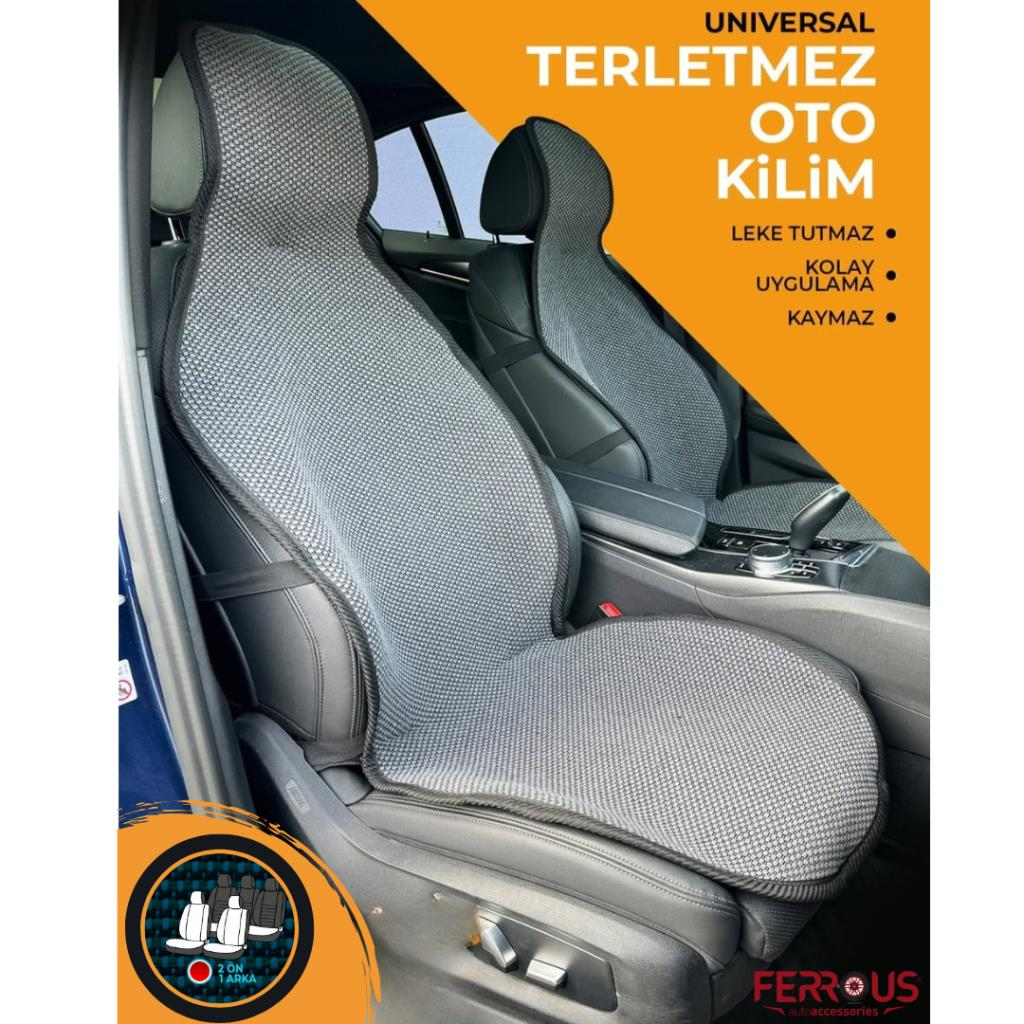 Oto Koltuk Koruyucu Kılıf Terletmez Kilim Seti 2 Ön+1 Arka 3lü Set Universal