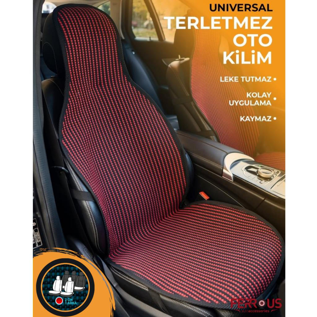 Oto Koltuk Koruyucu Kılıf Terletmez Kilim Seti 2 Ön+1 Arka 3lü Set Universal