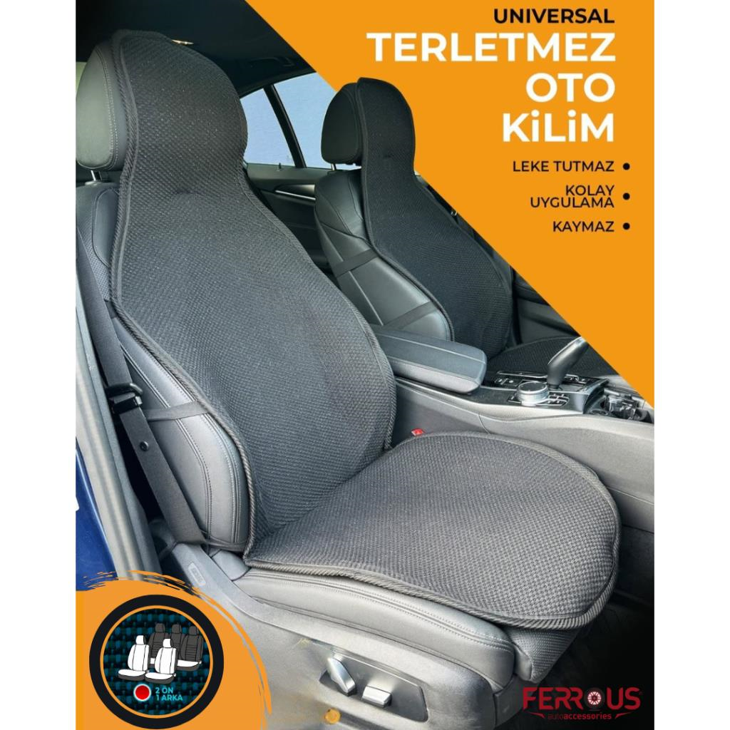 Oto Koltuk Koruyucu Kılıf Terletmez Kilim Seti 2 Ön+1 Arka 3lü Set Universal