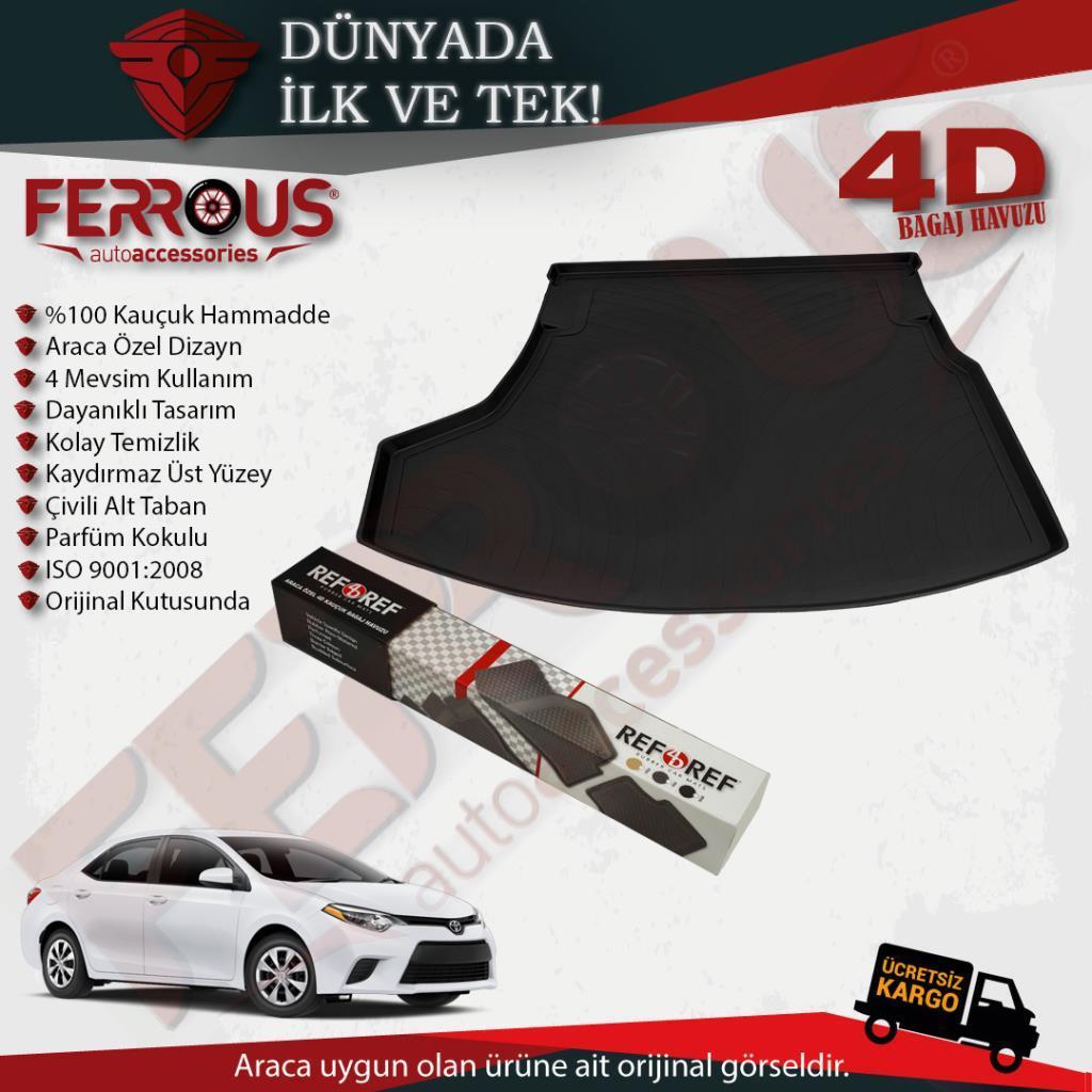 Toyota Corolla Refref 4D Paspas Siyah ve Refref 4D Bagaj Havuzu 2013 2018