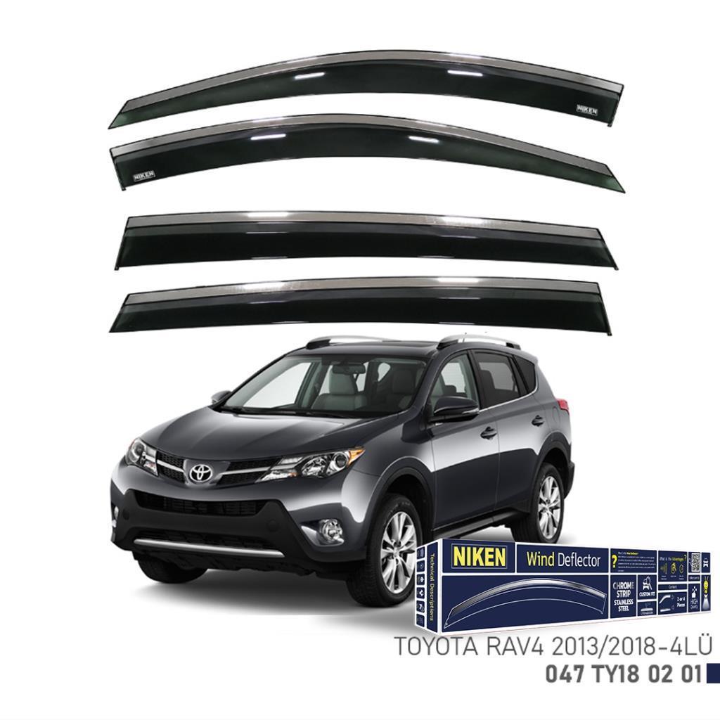 Toyota Rav4 Niken Kromlu Cam Rüzgarlığı 4lü Set 2013 2018