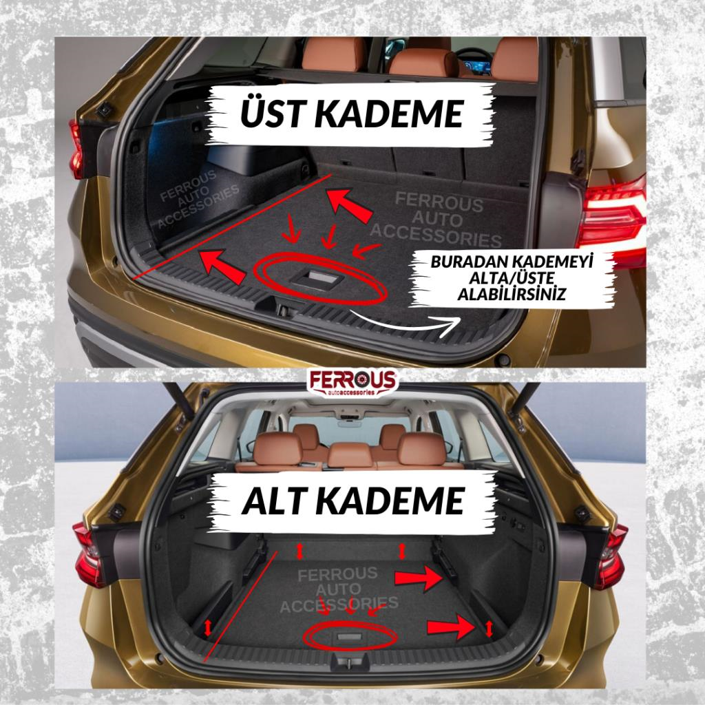 Volkswagen ID.7 Ferrous ALT Kademe 3D Bagaj Havuzu 2025 ve Üstü