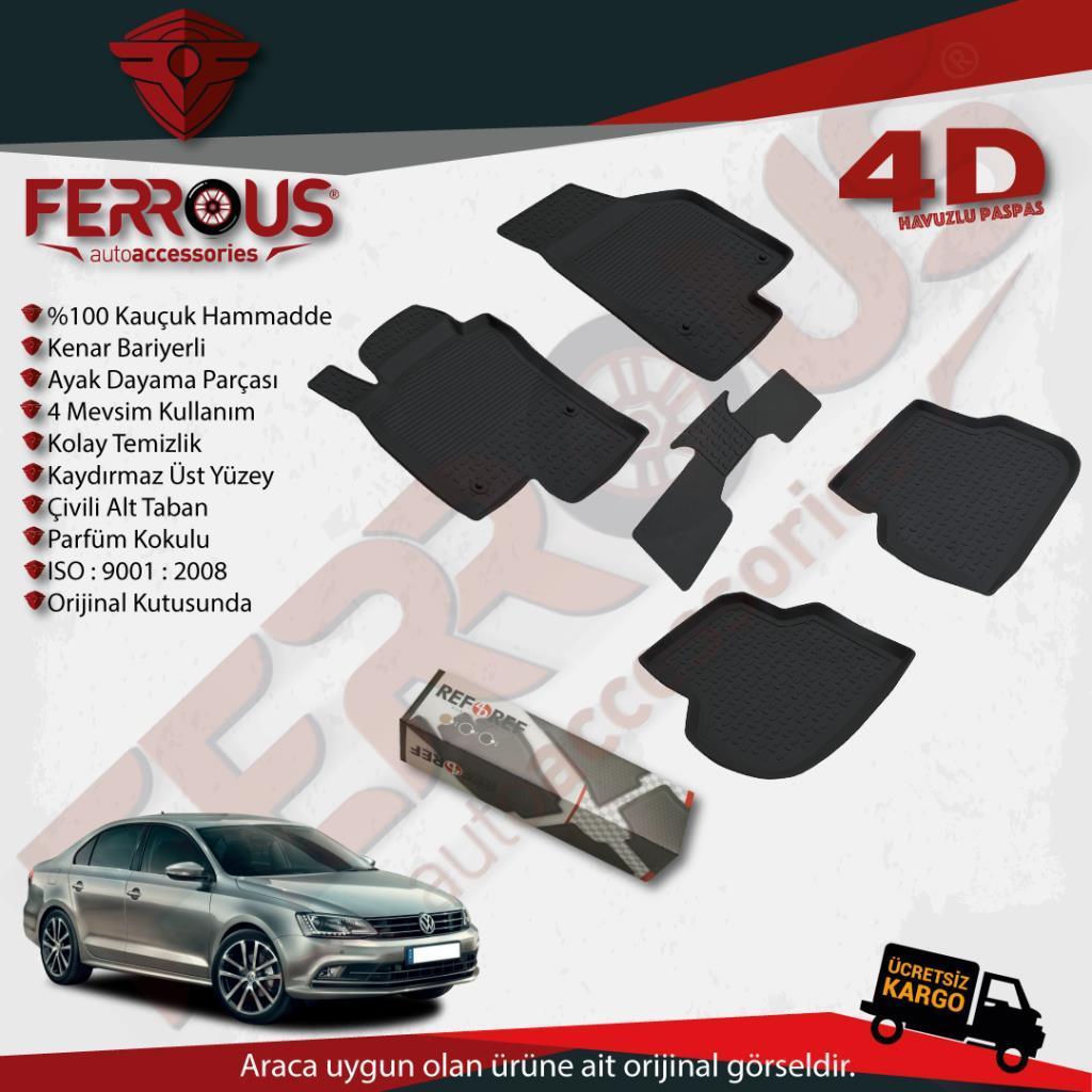 Volkswagen Jetta Refref 4D Paspas Siyah ve Cepsiz Bagaj 2011 ve Üstü