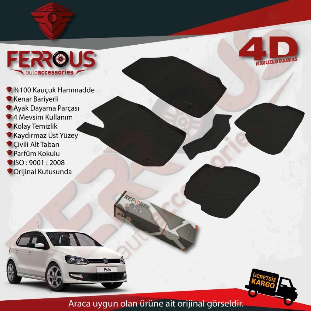 Volkswagen Polo 6R Refref 4D Paspas Siyah ve Alt Bagaj Havuzu 2010 2016