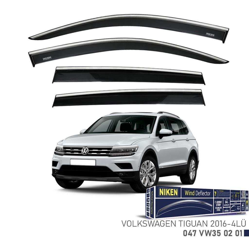 Volkswagen Tiguan Niken Kromlu Cam Rüzgarlığı 4lü 2016 ve Üstü