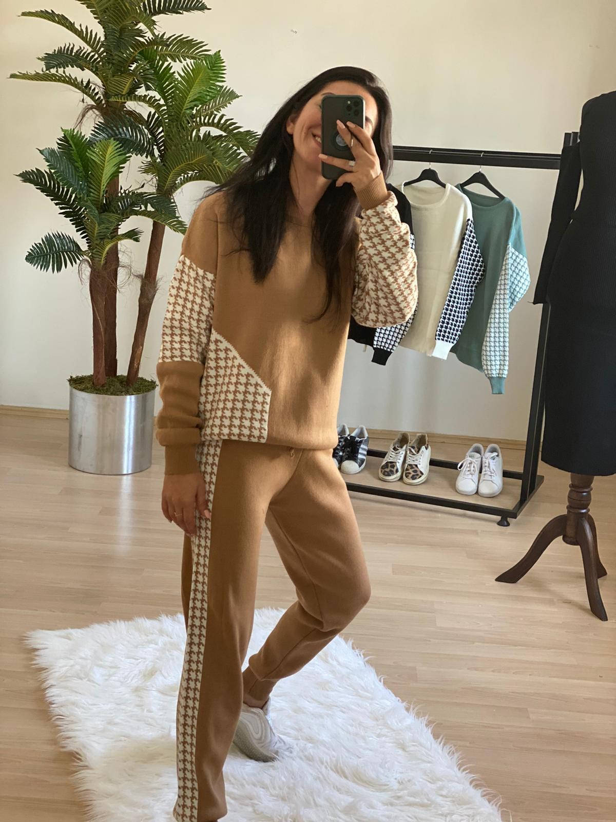 2'li Camel Triko Takım