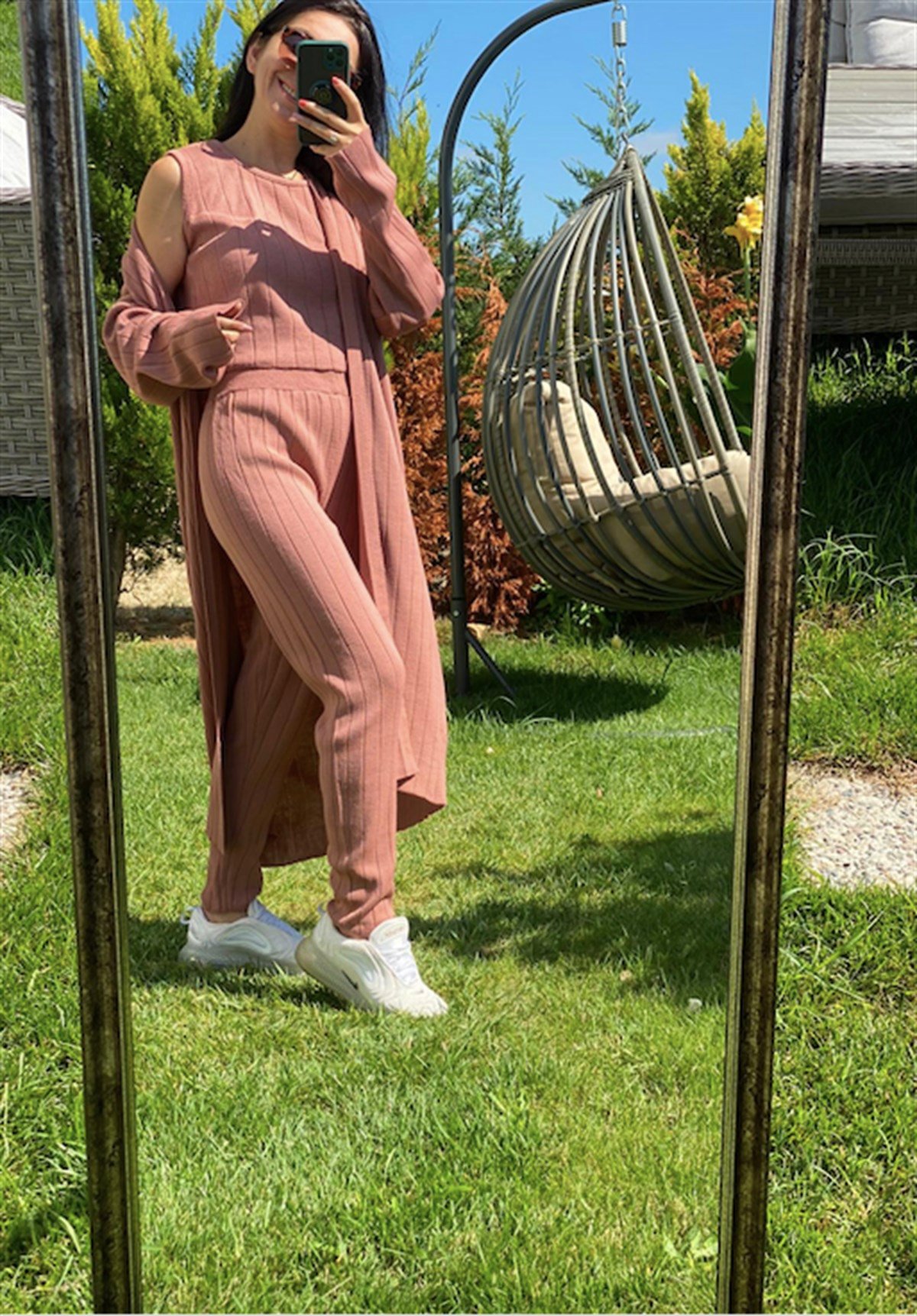 3'lü Triko Gül Renk Takım
