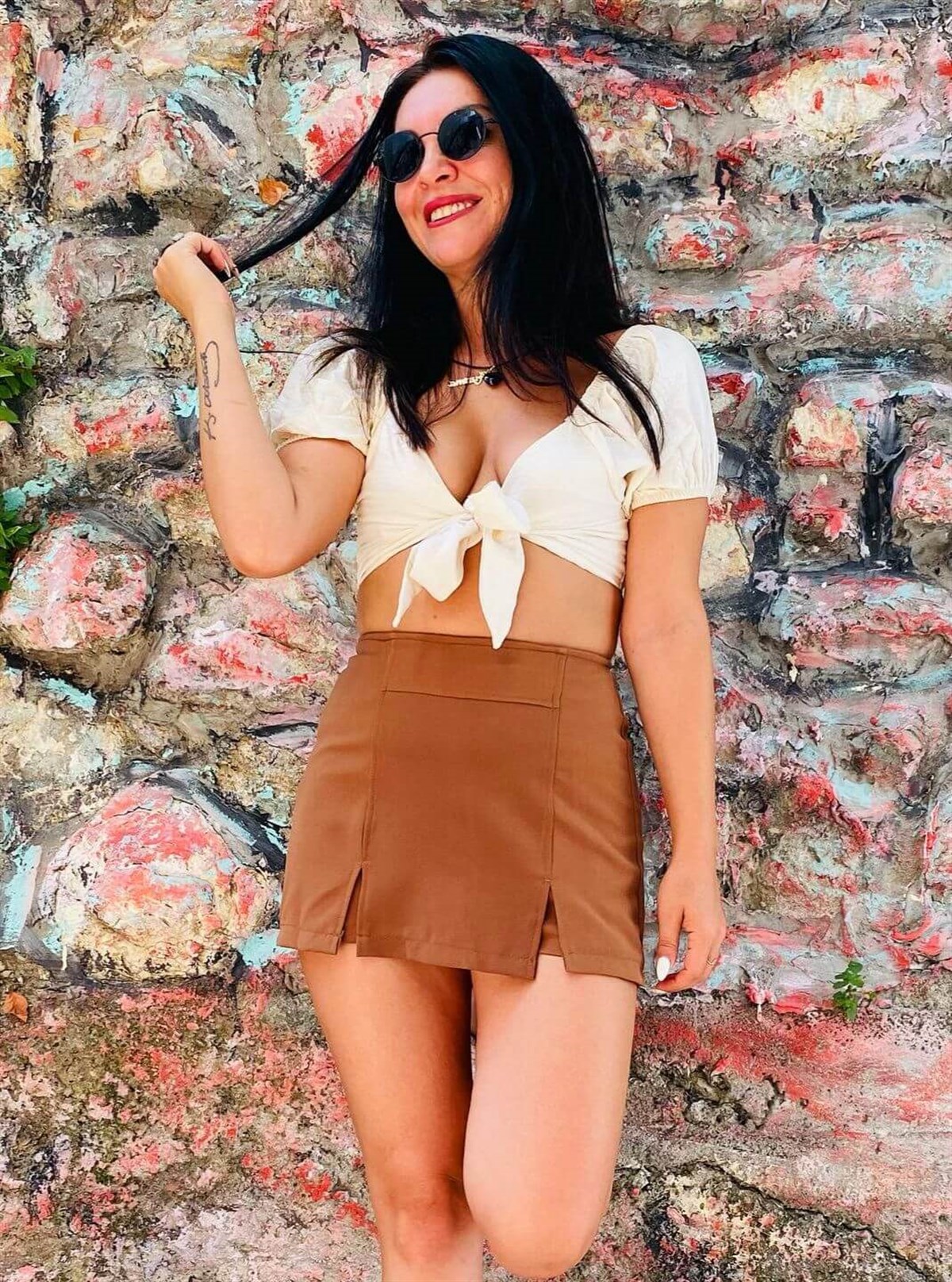 Bershka Model Acı Kahve Rengi Şort Etek
