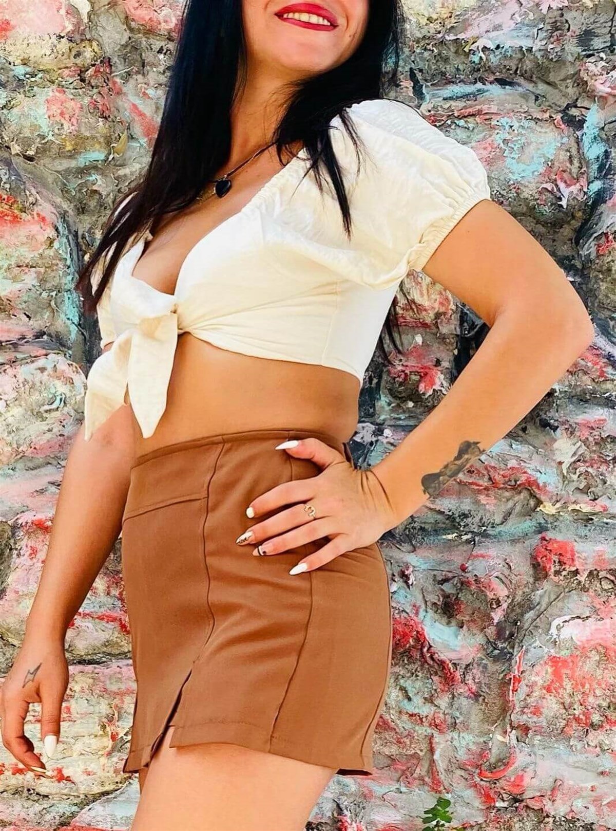 Bershka Model Acı Kahve Rengi Şort Etek