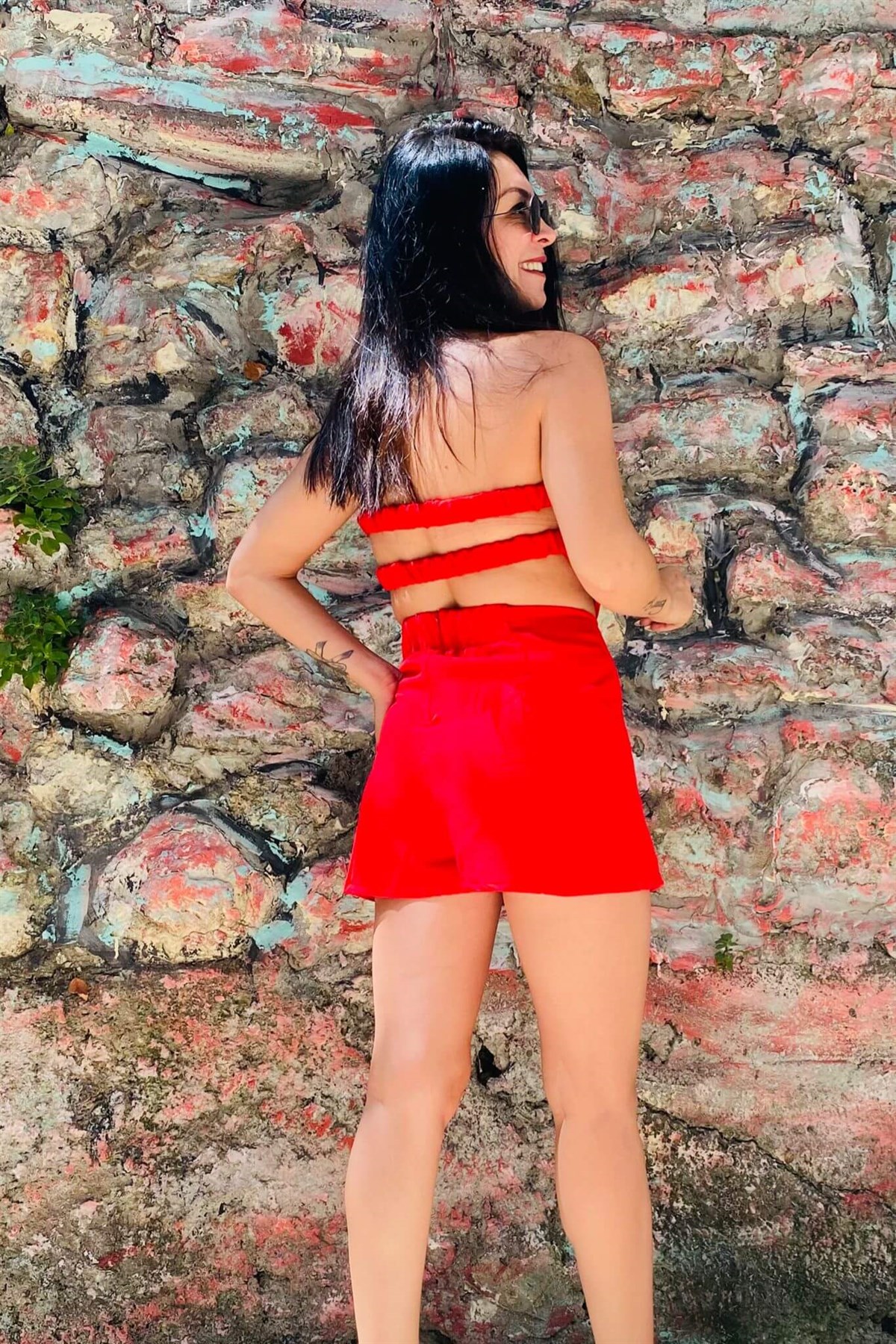 Bershka Model Kırmızı Şort Etek