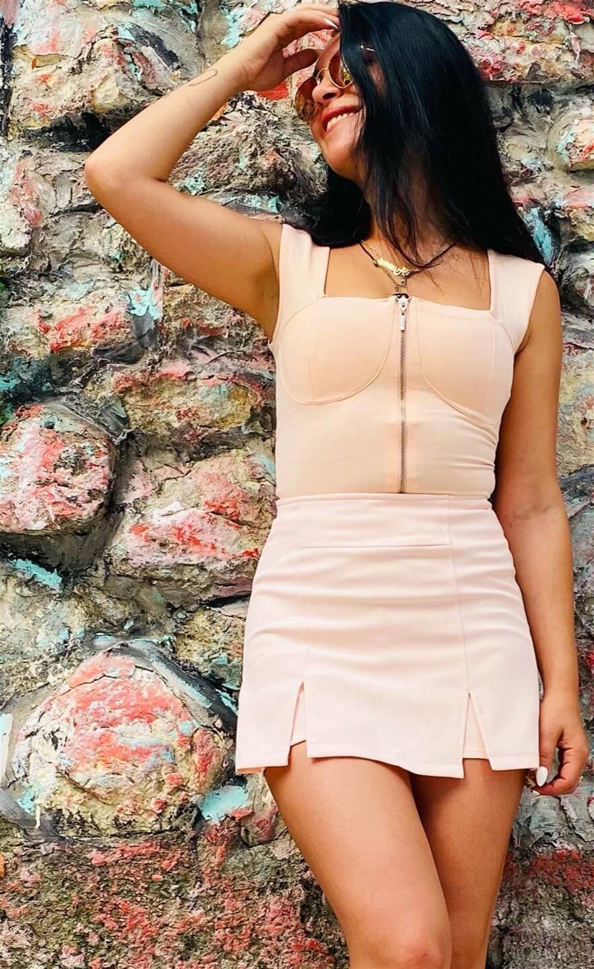 Bershka Model Pudra Pembe Şort Etek