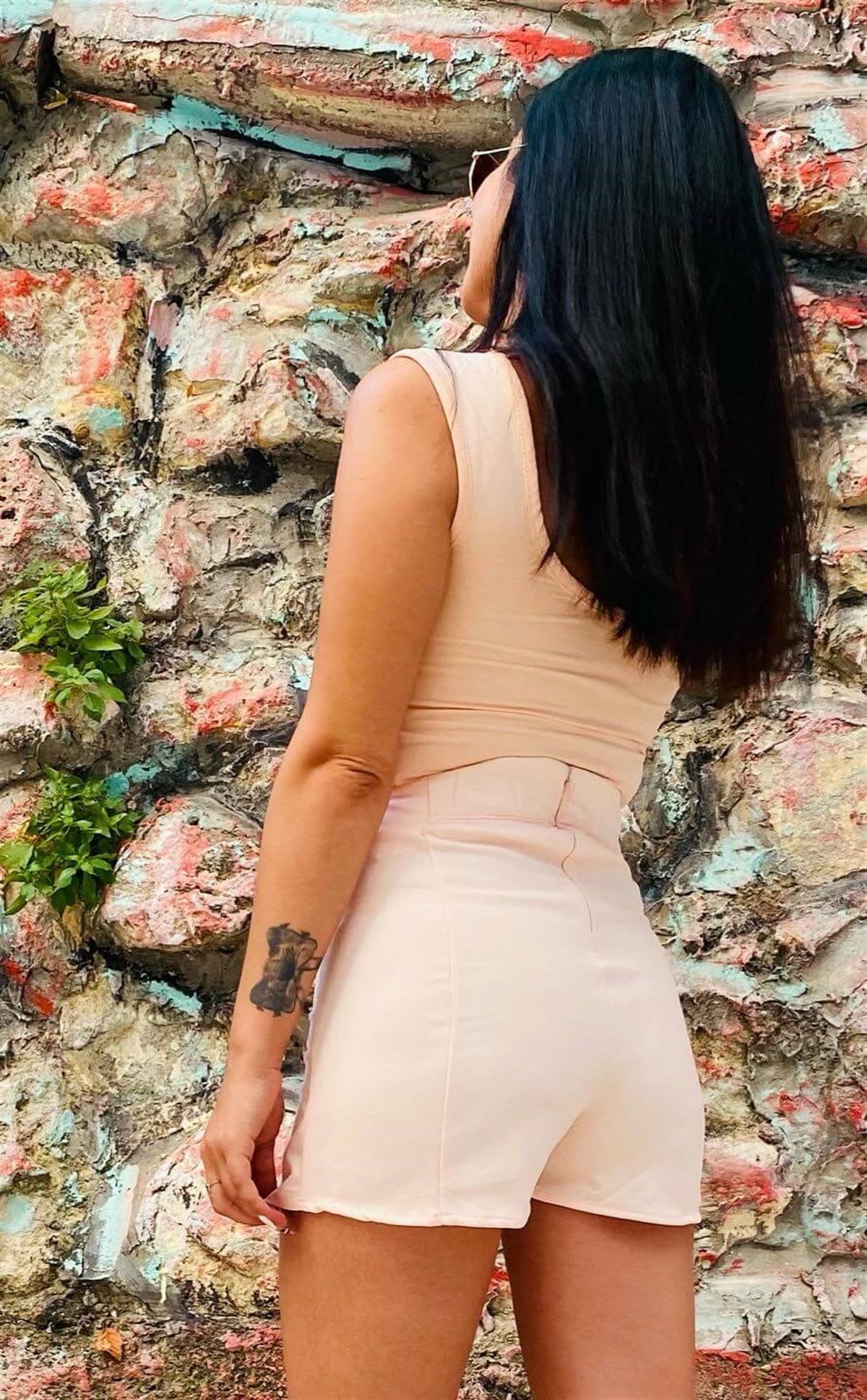 Bershka Model Pudra Pembe Şort Etek