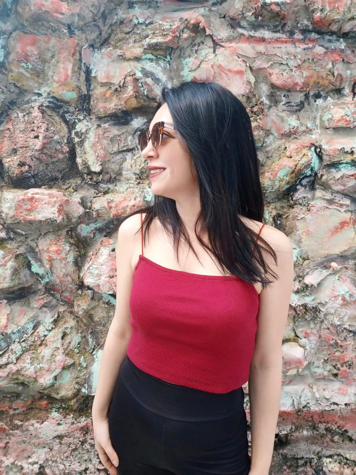Bordo Kaşkorse Crop Top