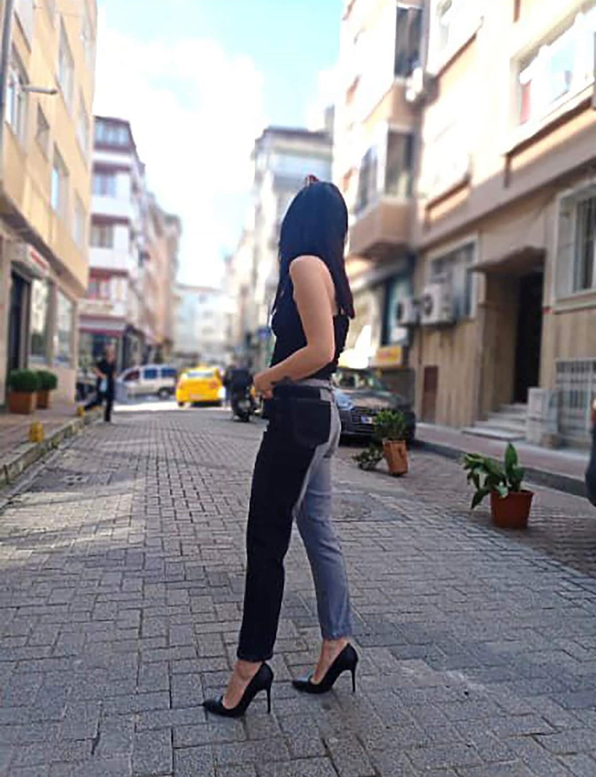 Gri Siyah 2 Renkli Mom Jean