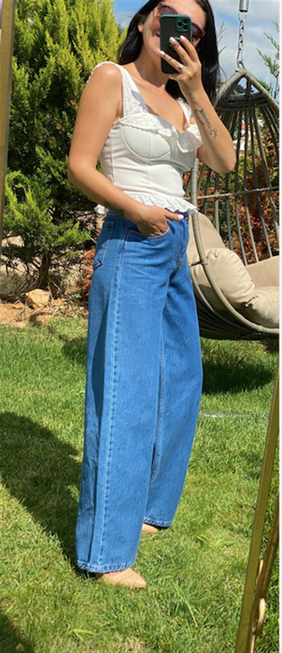 İspanyol Paça Mom Jean