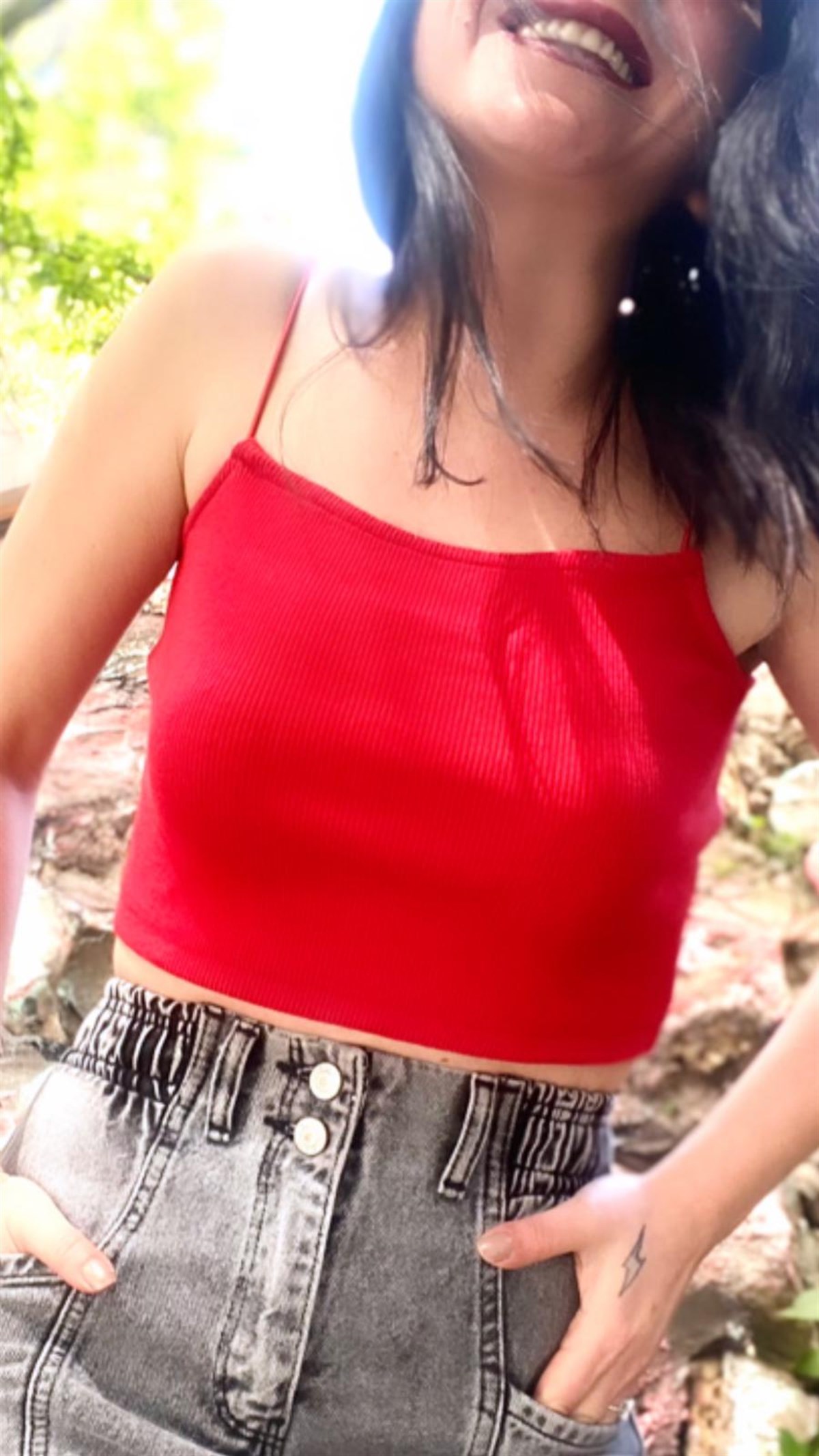 Kırmızı Kaşkorse Crop Top
