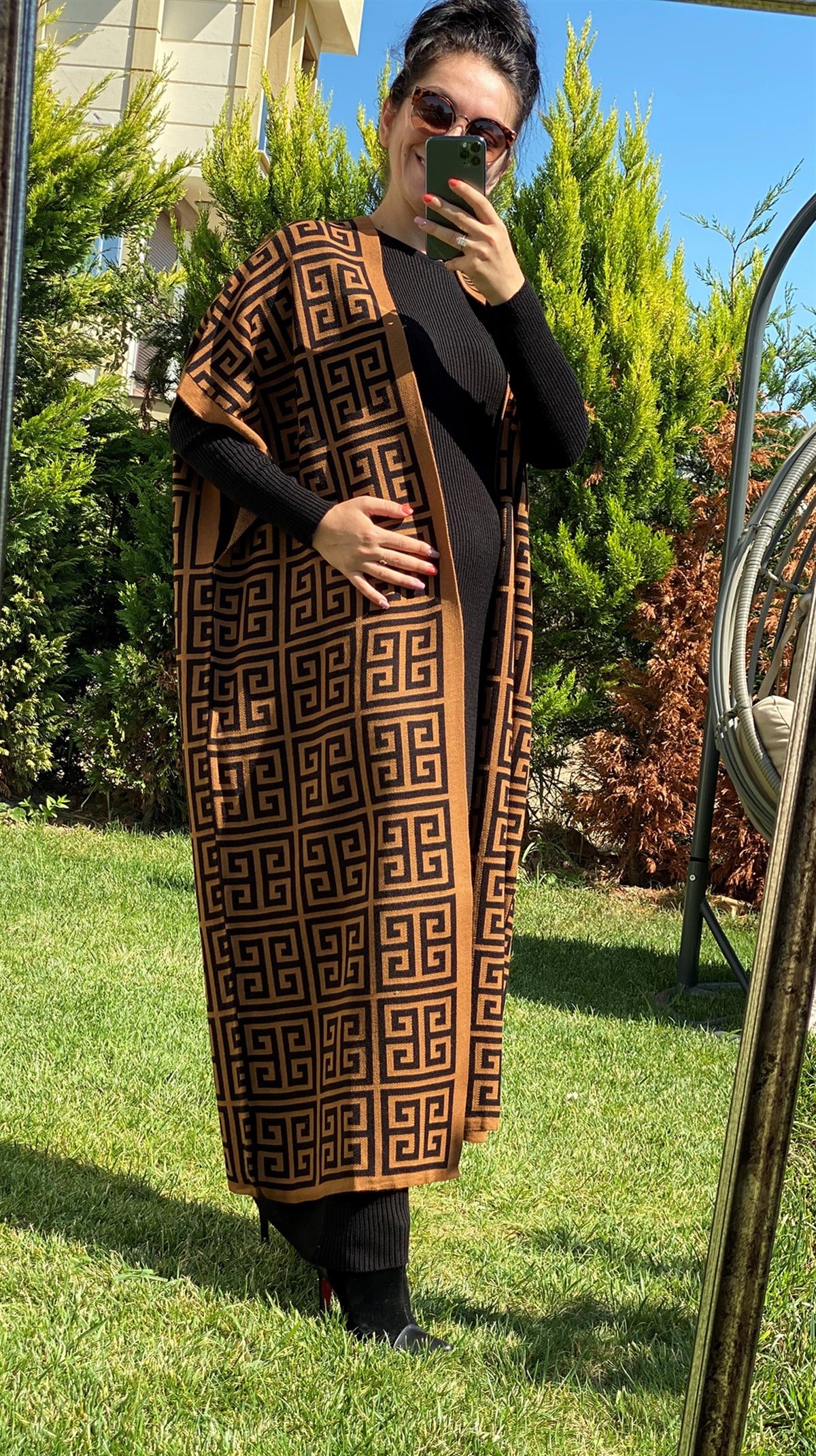 Maxi Boy Hırka ve Elbise Triko Takım