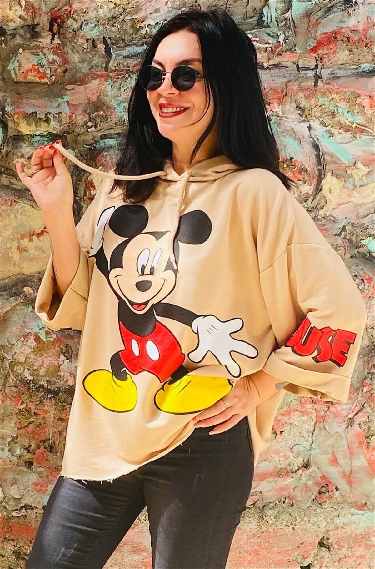 Mickey Baskılı Oversize 