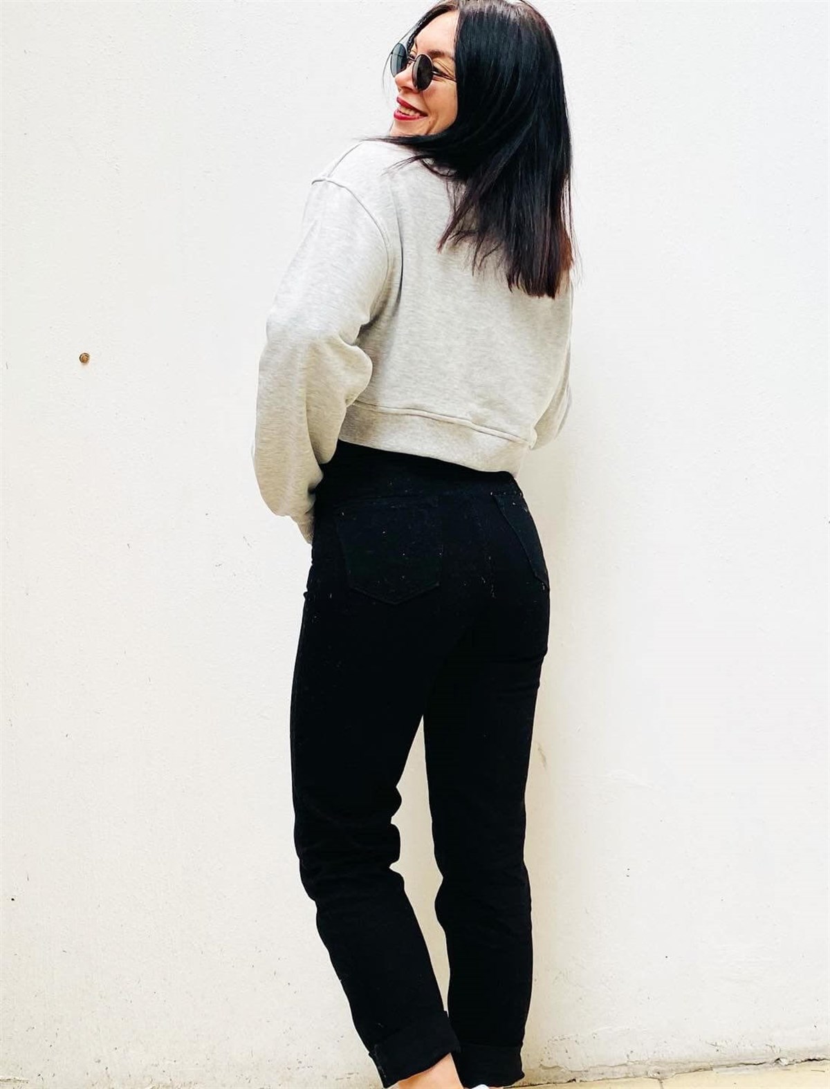 Siyah Basic Mom Jean