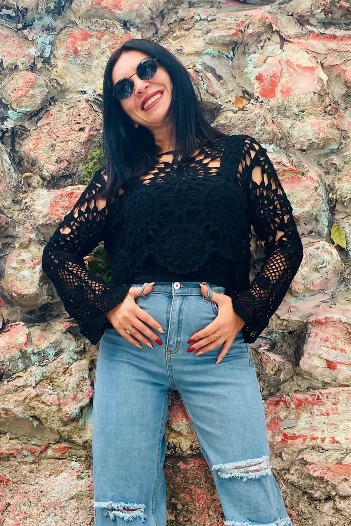 Siyah Örme Triko Kazak