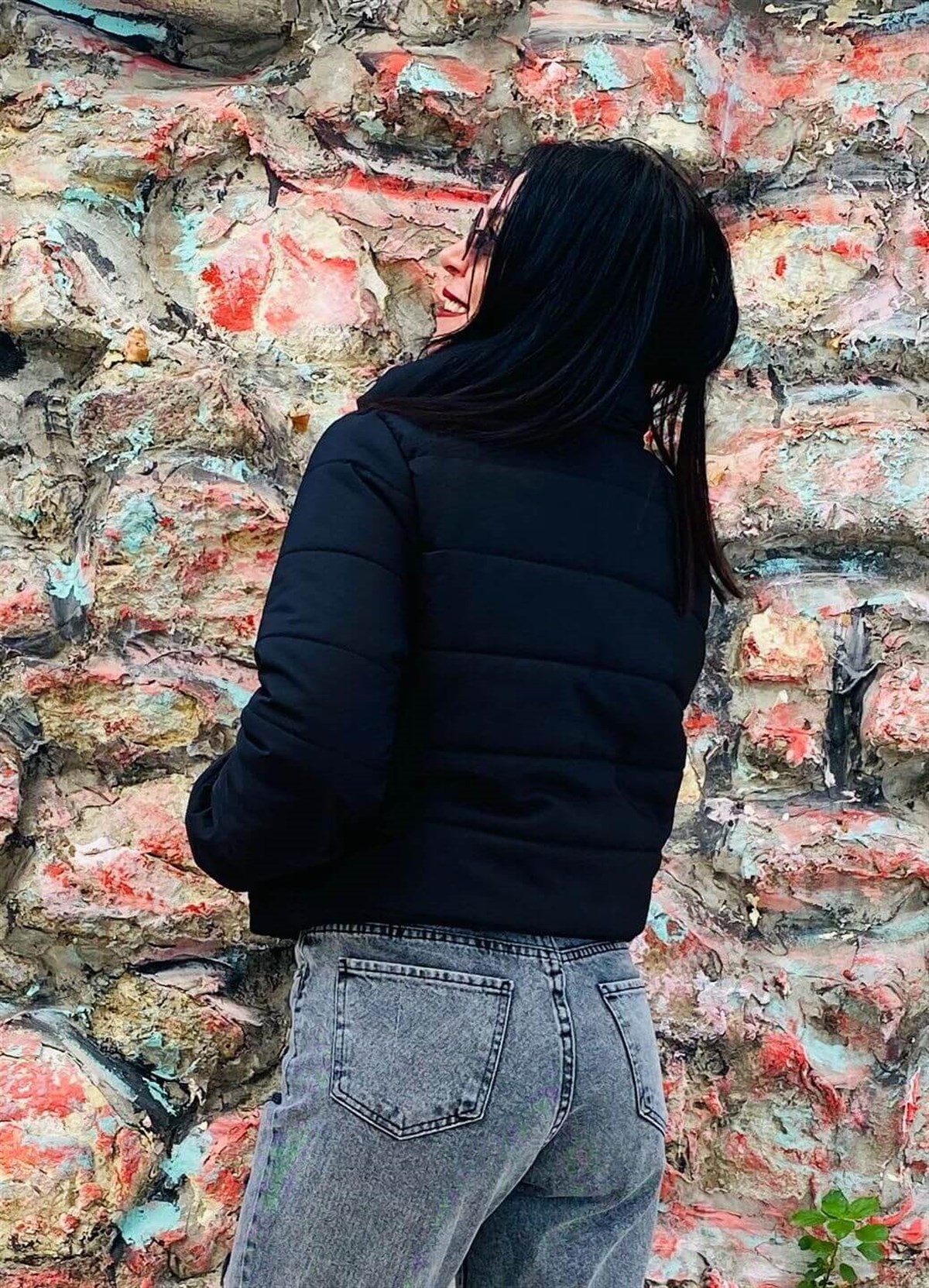 Siyah Pufidik Su Geçirmez Şişme Mont