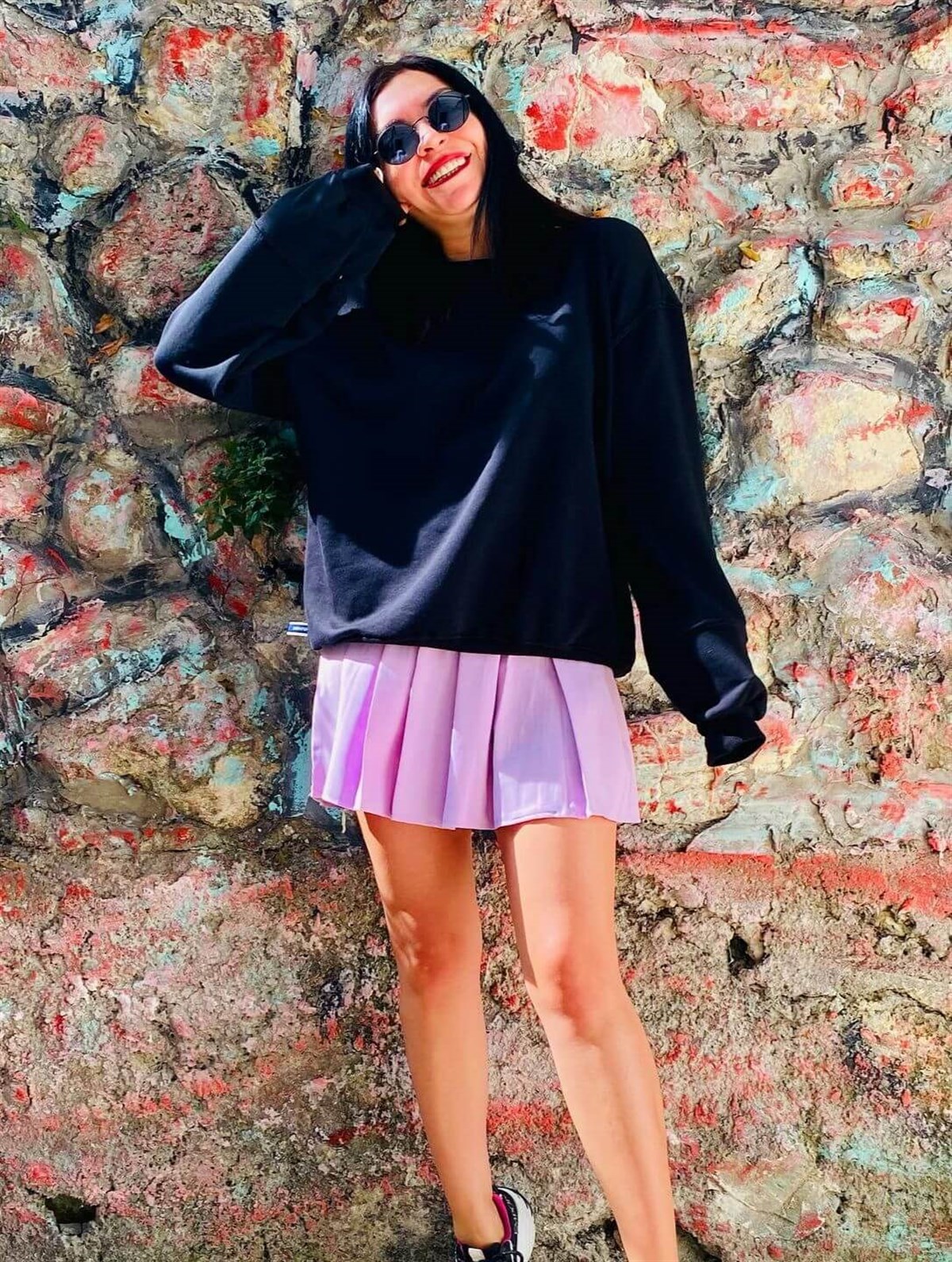 Siyah Rahat Kalıp Sweat