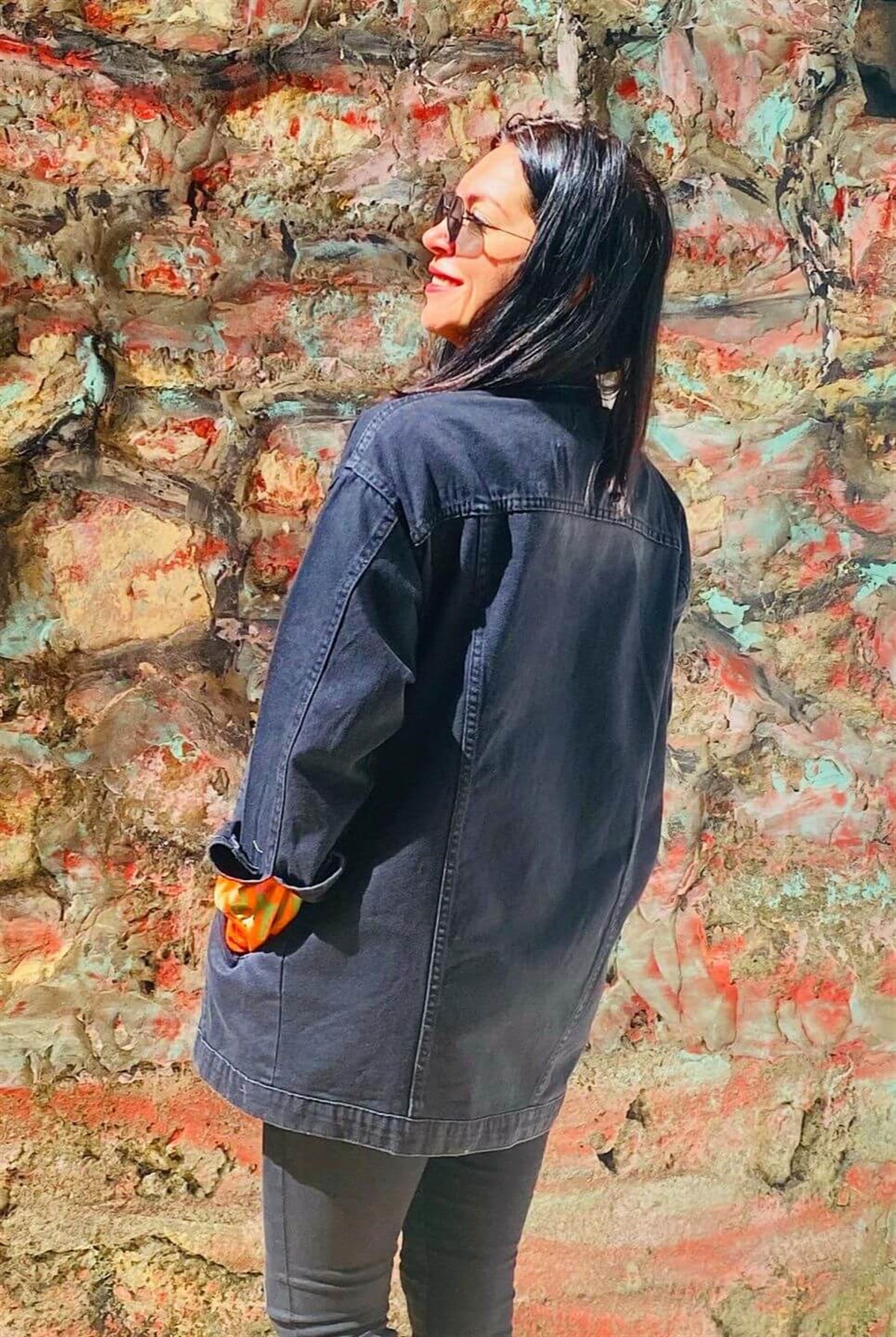 Taşlanmış Antrasit Jean Ceket