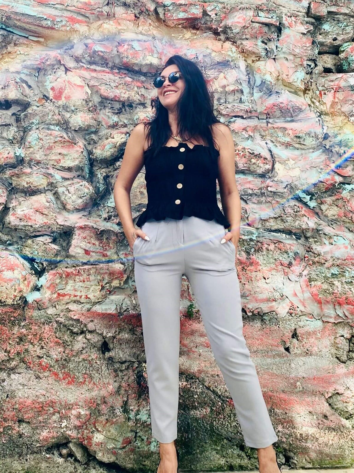 Zara Model Gri Atlas Kumaş Pantolon