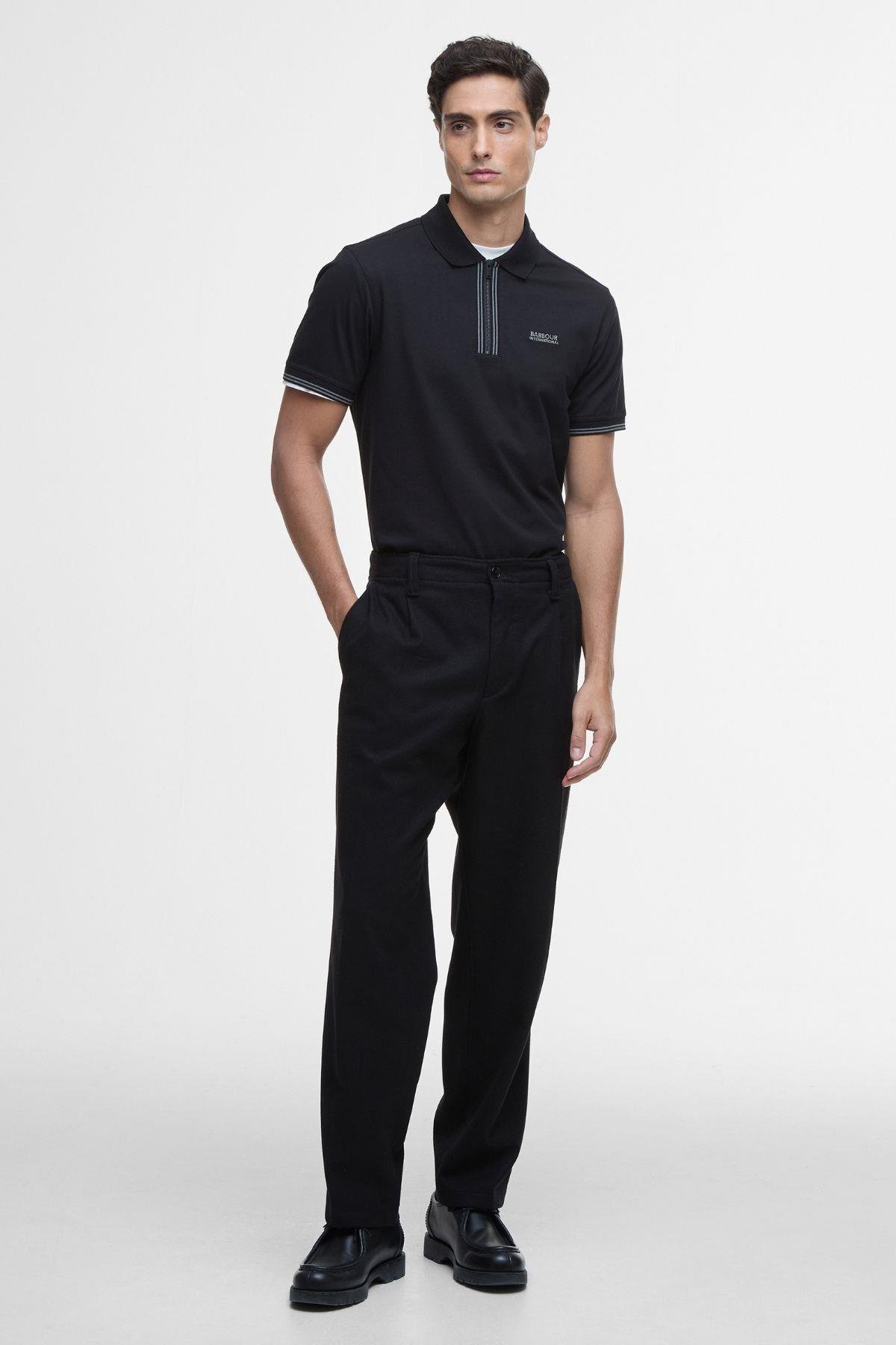 B.Intl Ollie Twin Tipped Placket Polo Yaka BK11 Black