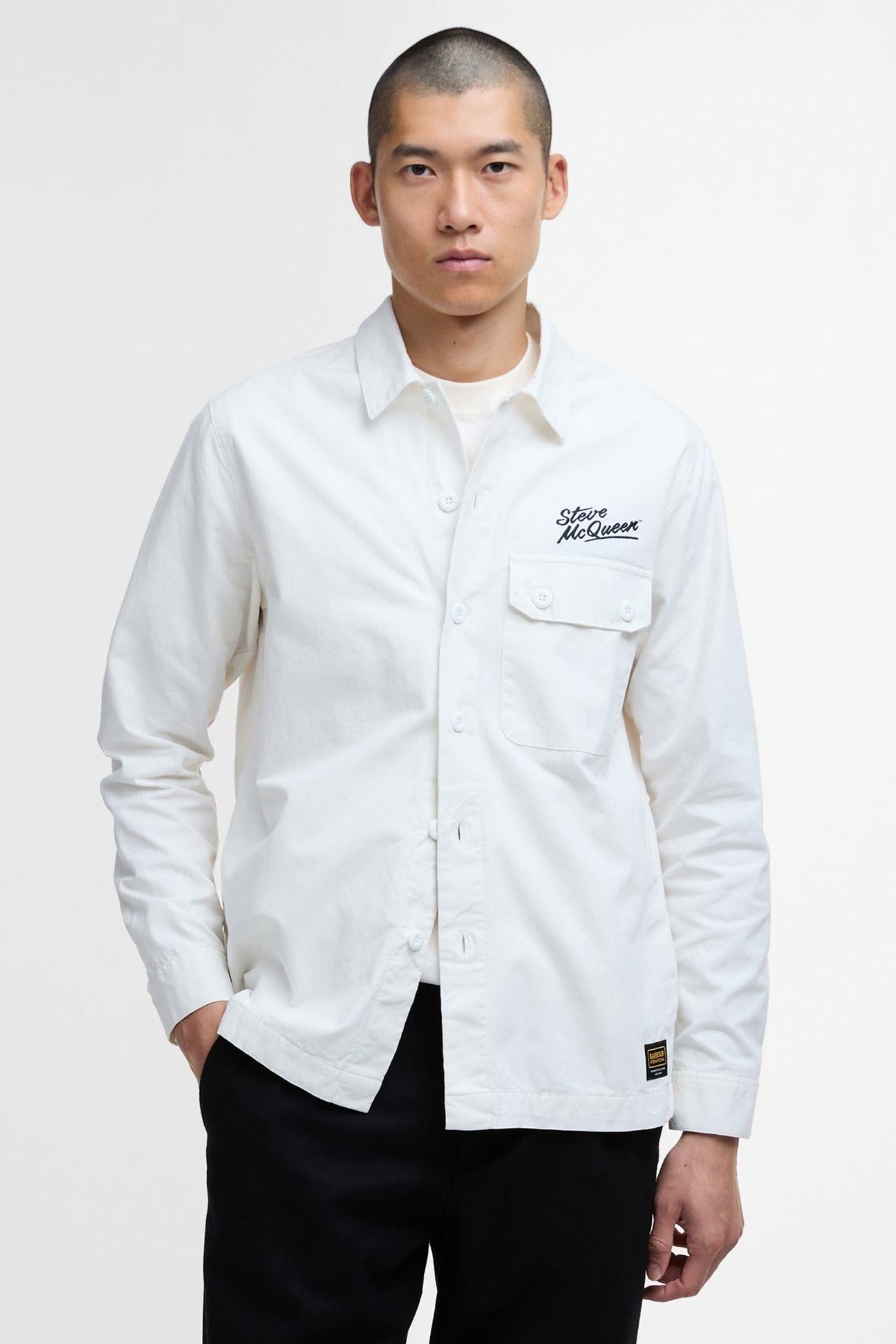 B.Intl Morand Garment Dyed Dış Gömlek WH32 Whisper White