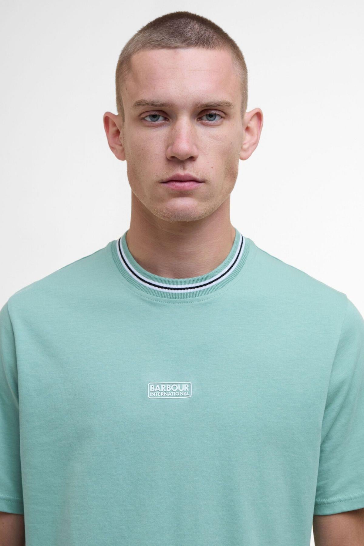 B.Intl Logo Tipped T-Shirt GN11 Granite Green