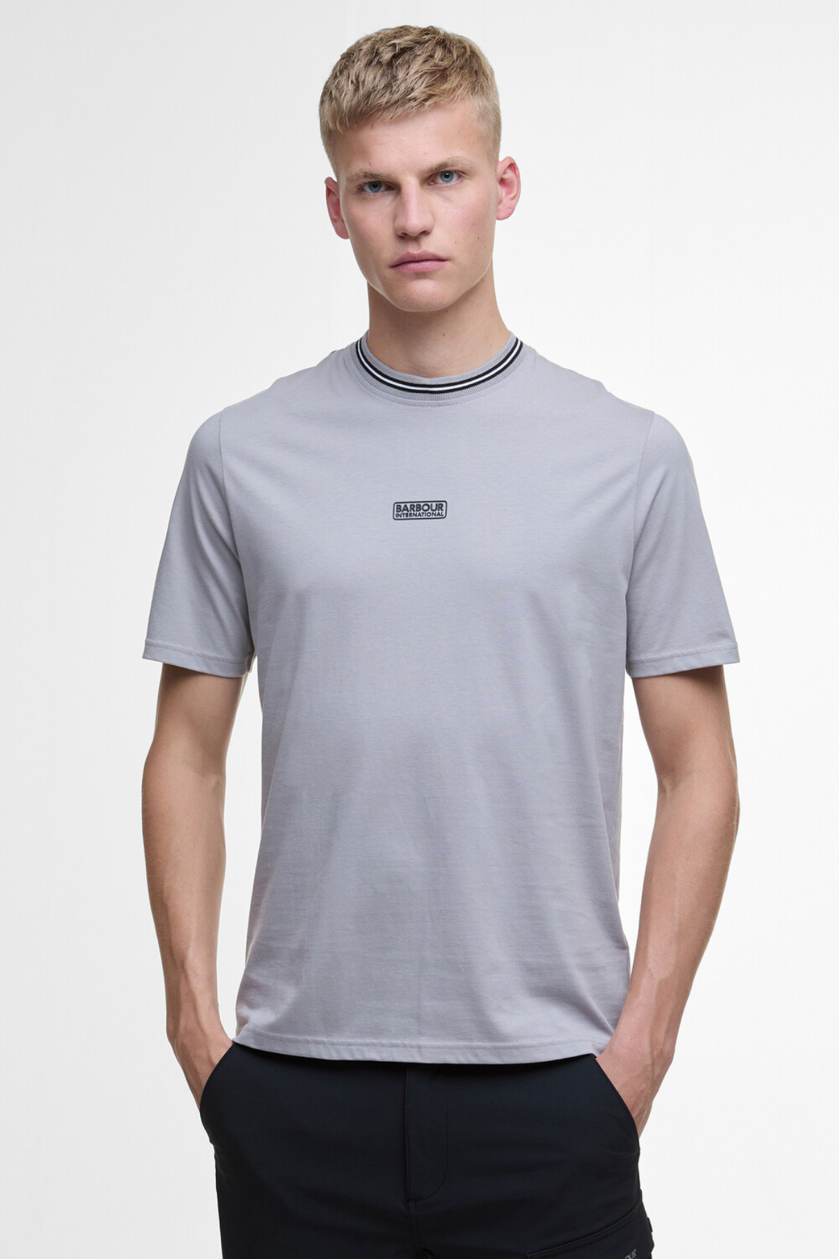 B.Intl Logo Tipped T-Shirt GY51 Pale Slate