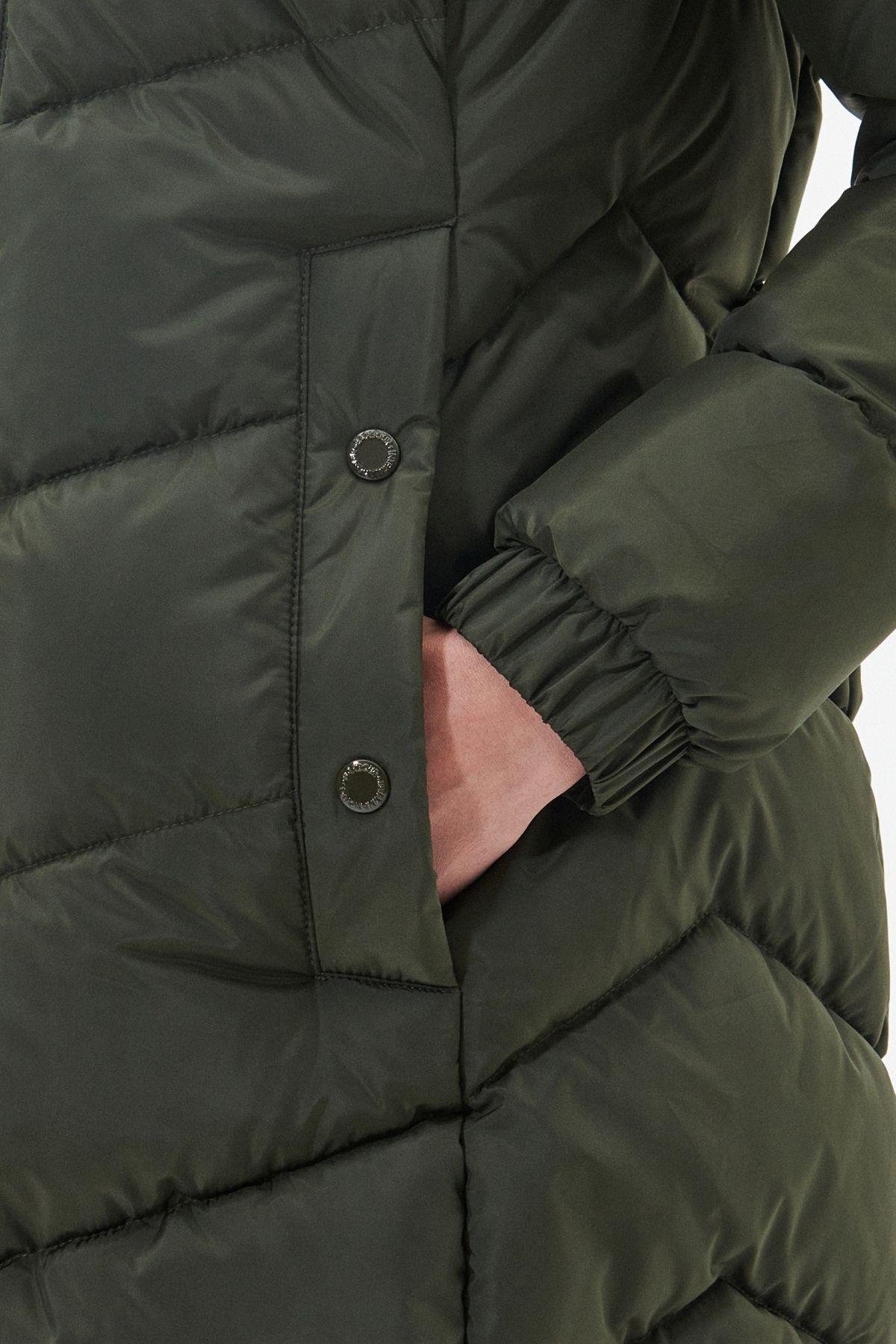 B.Intl Boston Longline Kapitone Ceket OL51 Envy