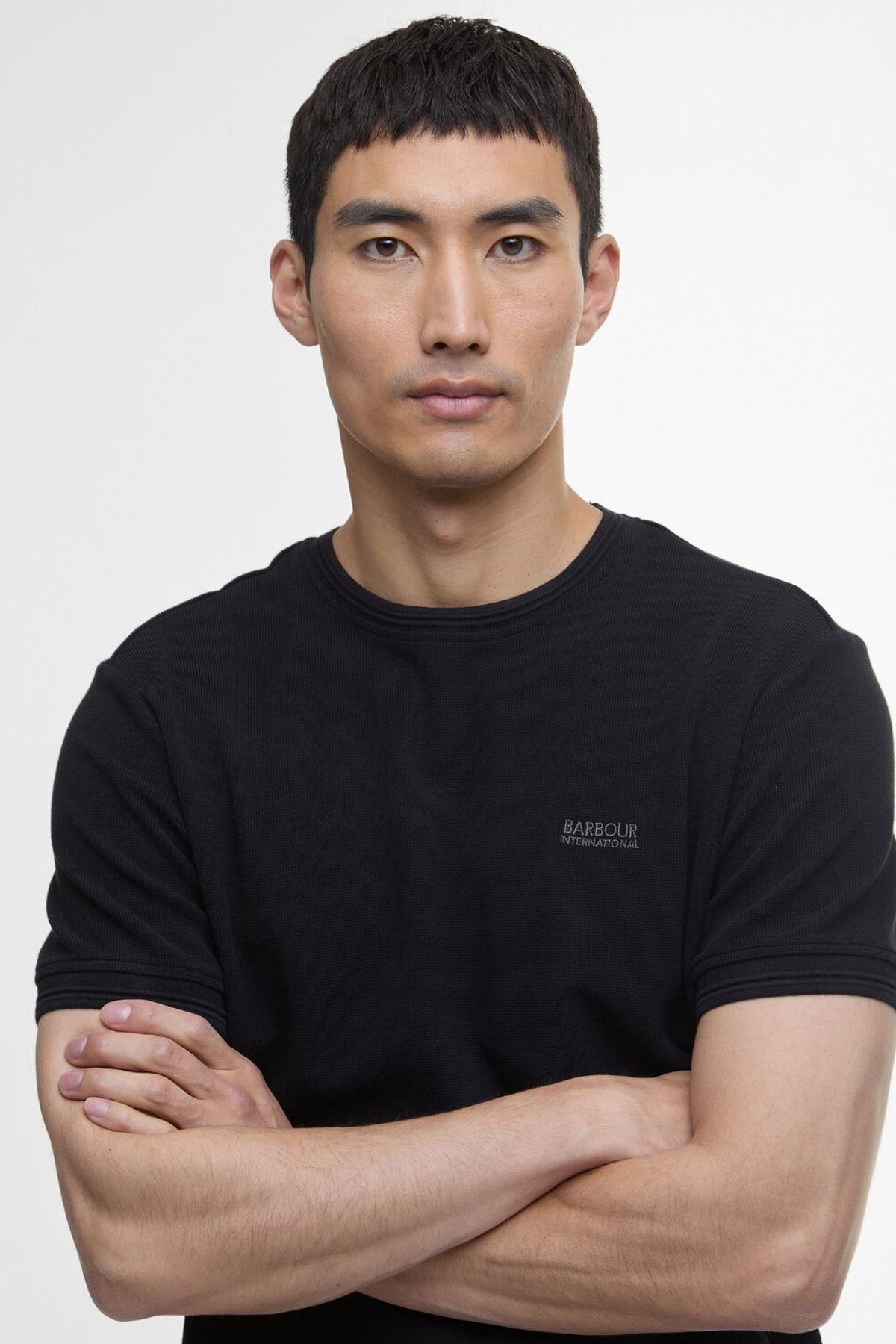 B.Intl Charlie Textured T-Shirt BK11 Black