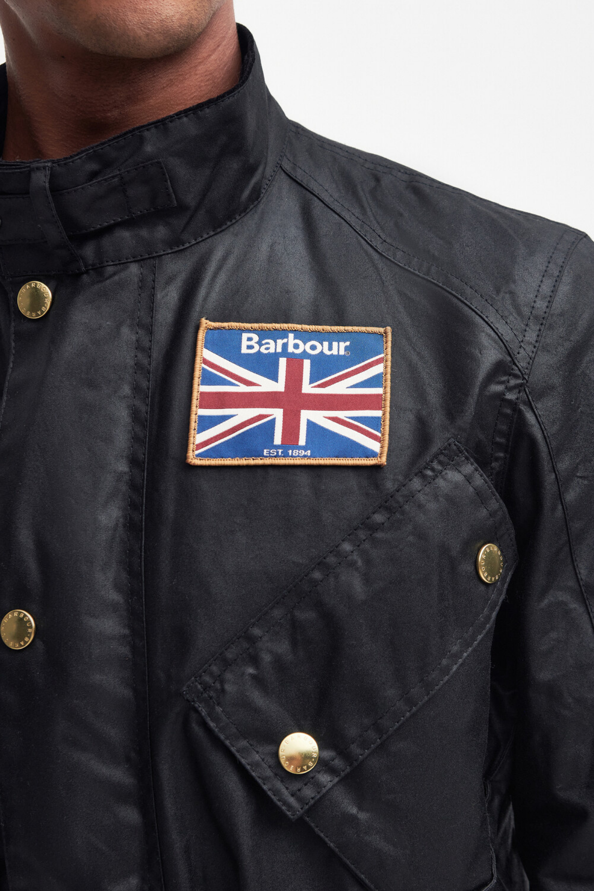 B.Intl Union Jack International Yağlı Ceket BK91 Black