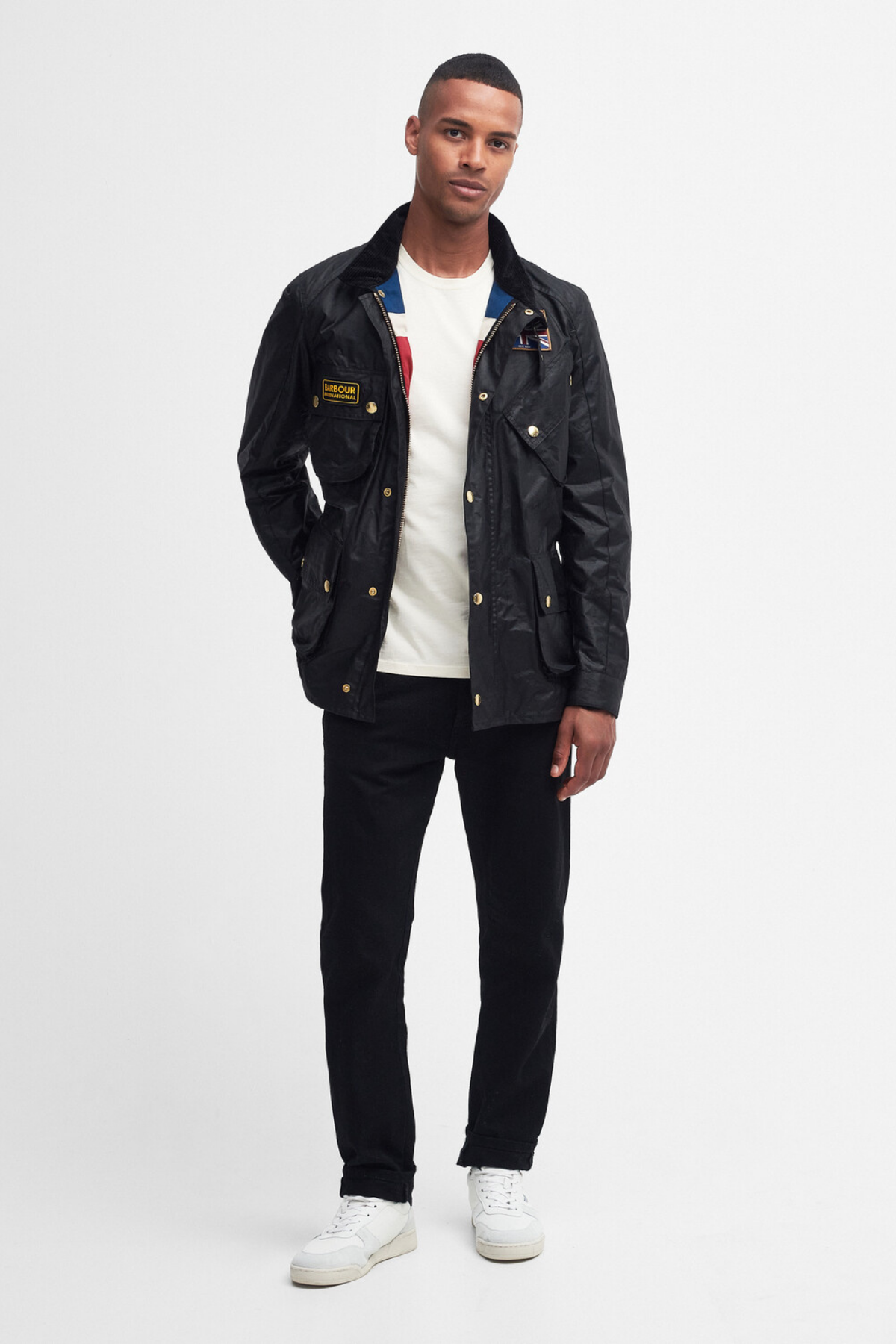 B.Intl Union Jack International Yağlı Ceket BK91 Black