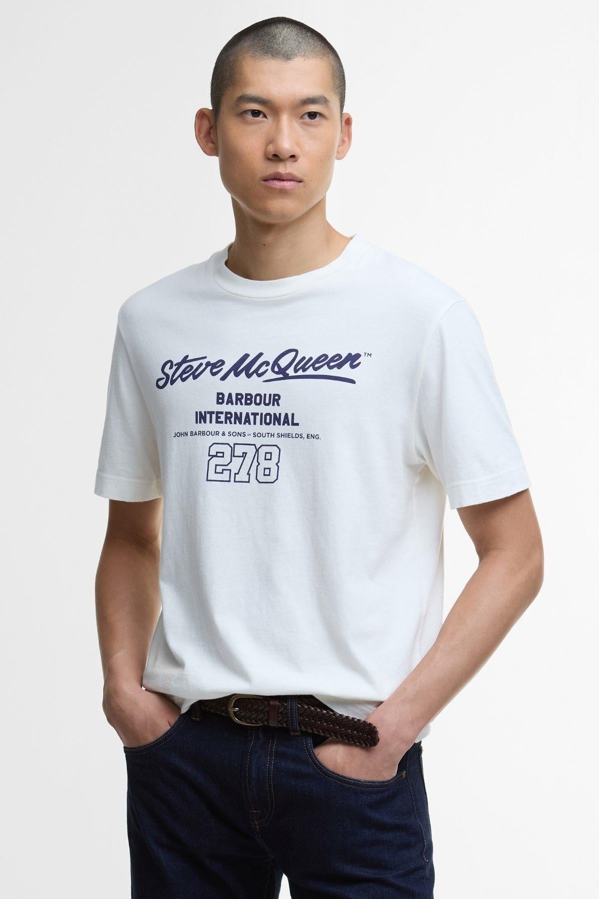 B.Intl Colman SMQ Graphic T-Shirt WH32 Whisper White