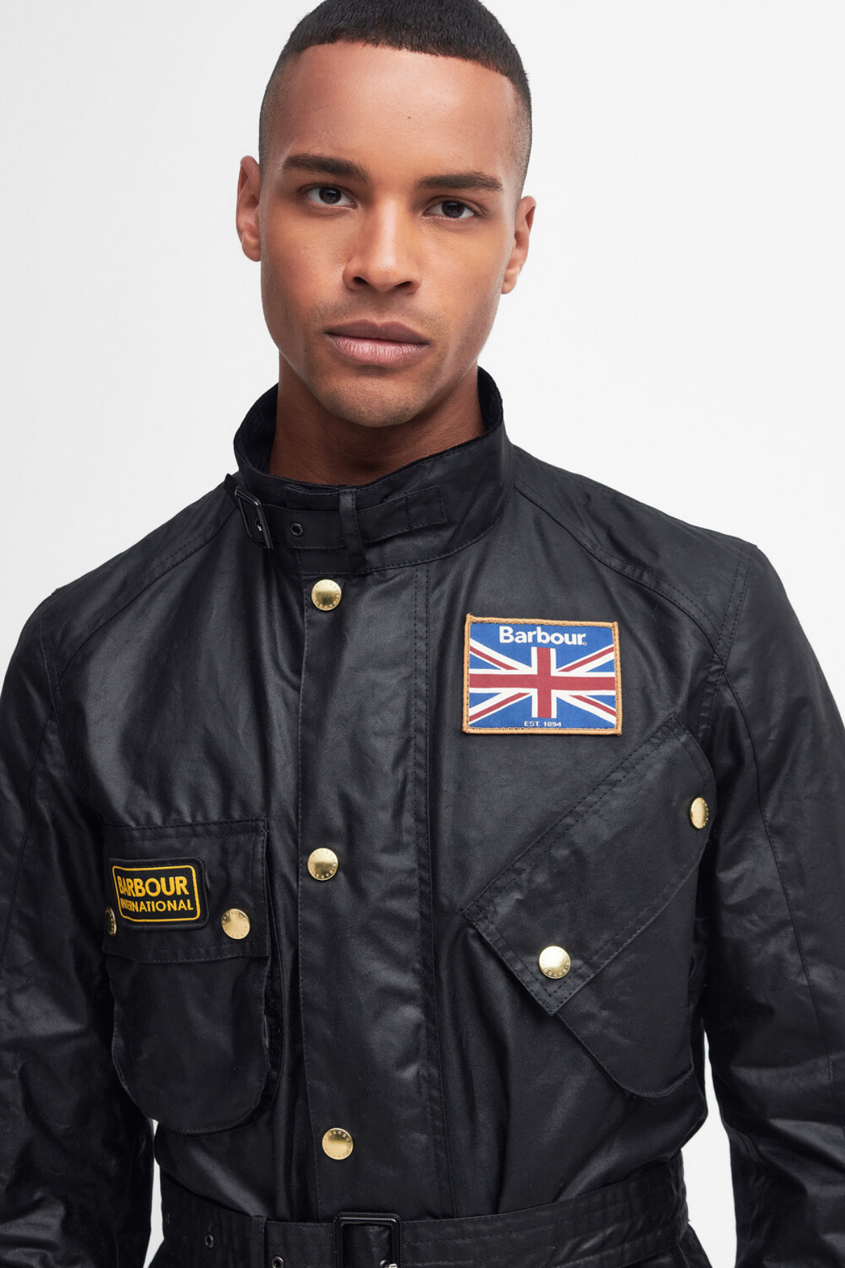 B.Intl Union Jack International Yağlı Ceket BK91 Black