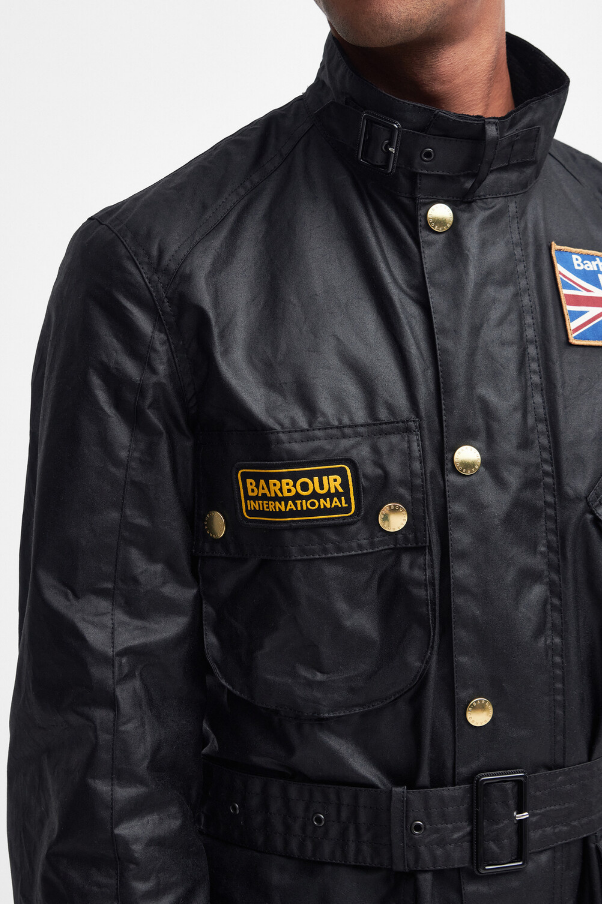 B.Intl Union Jack International Yağlı Ceket BK91 Black