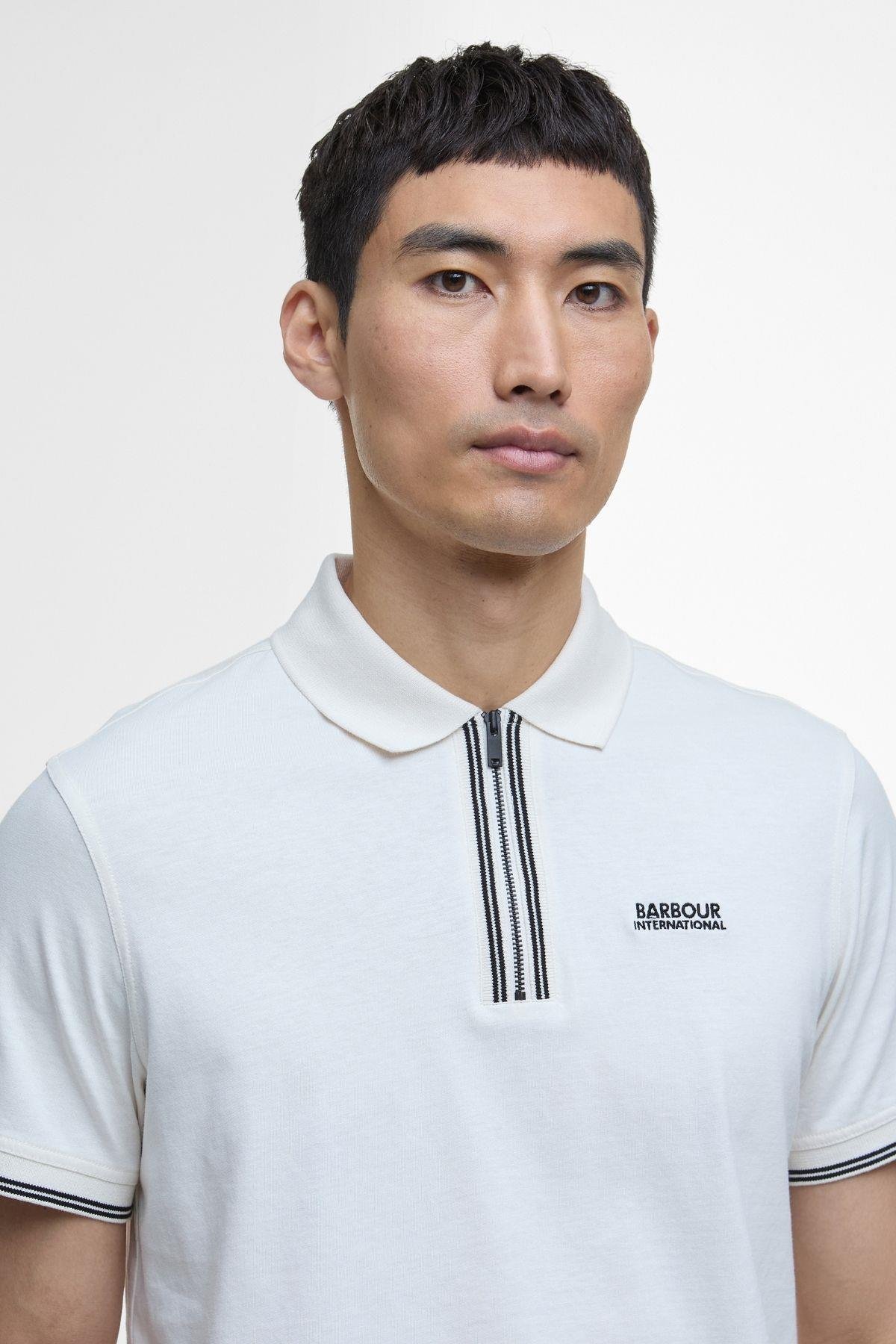 B.Intl Ollie Twin Tipped Placket Polo Yaka WH32 Whisper White