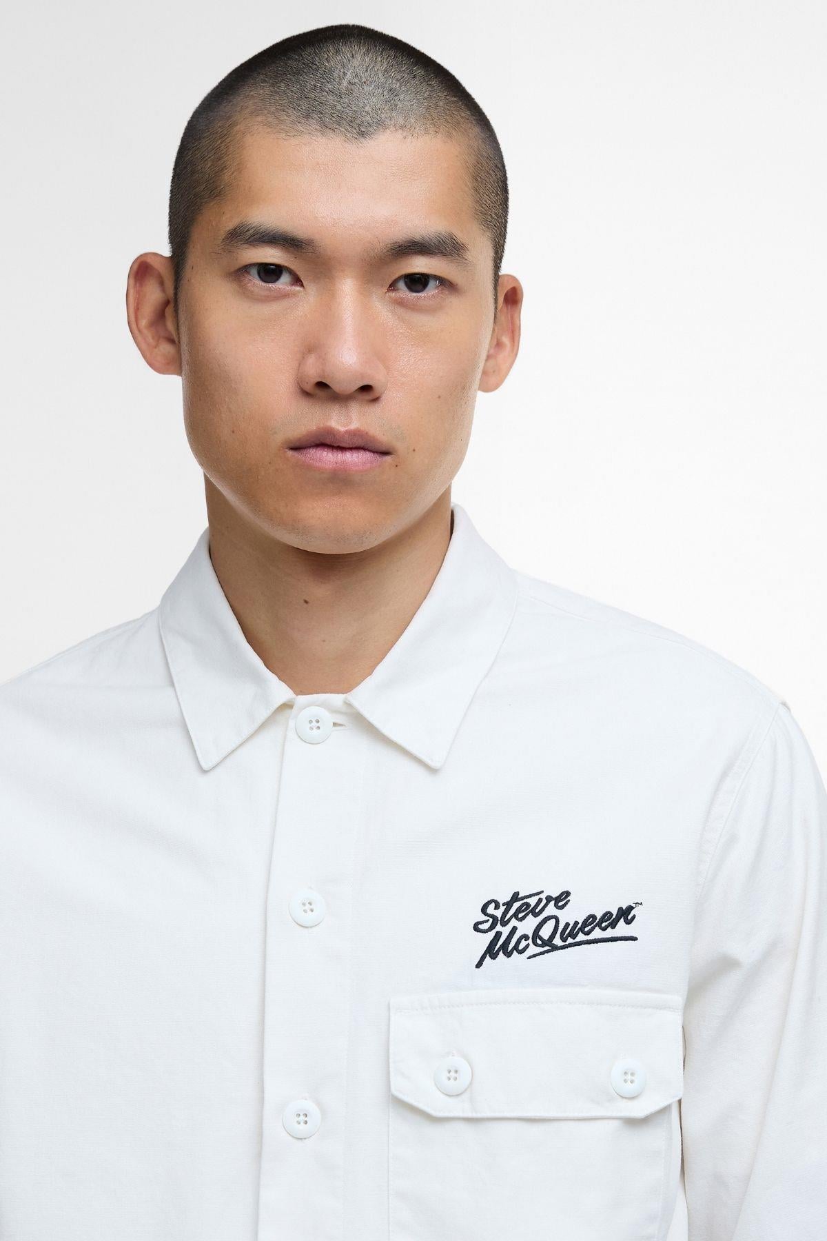 B.Intl Morand Garment Dyed Dış Gömlek WH32 Whisper White