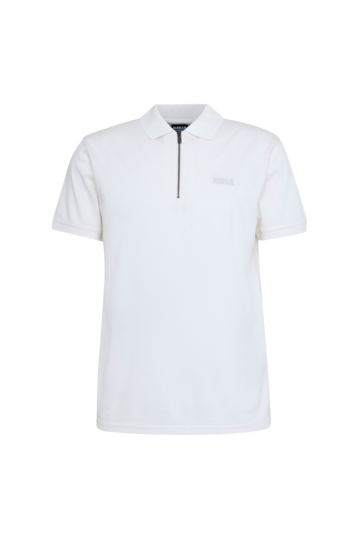 B.Intl Chapter Jacquard Texture Polo Yaka WH32 Whisper White