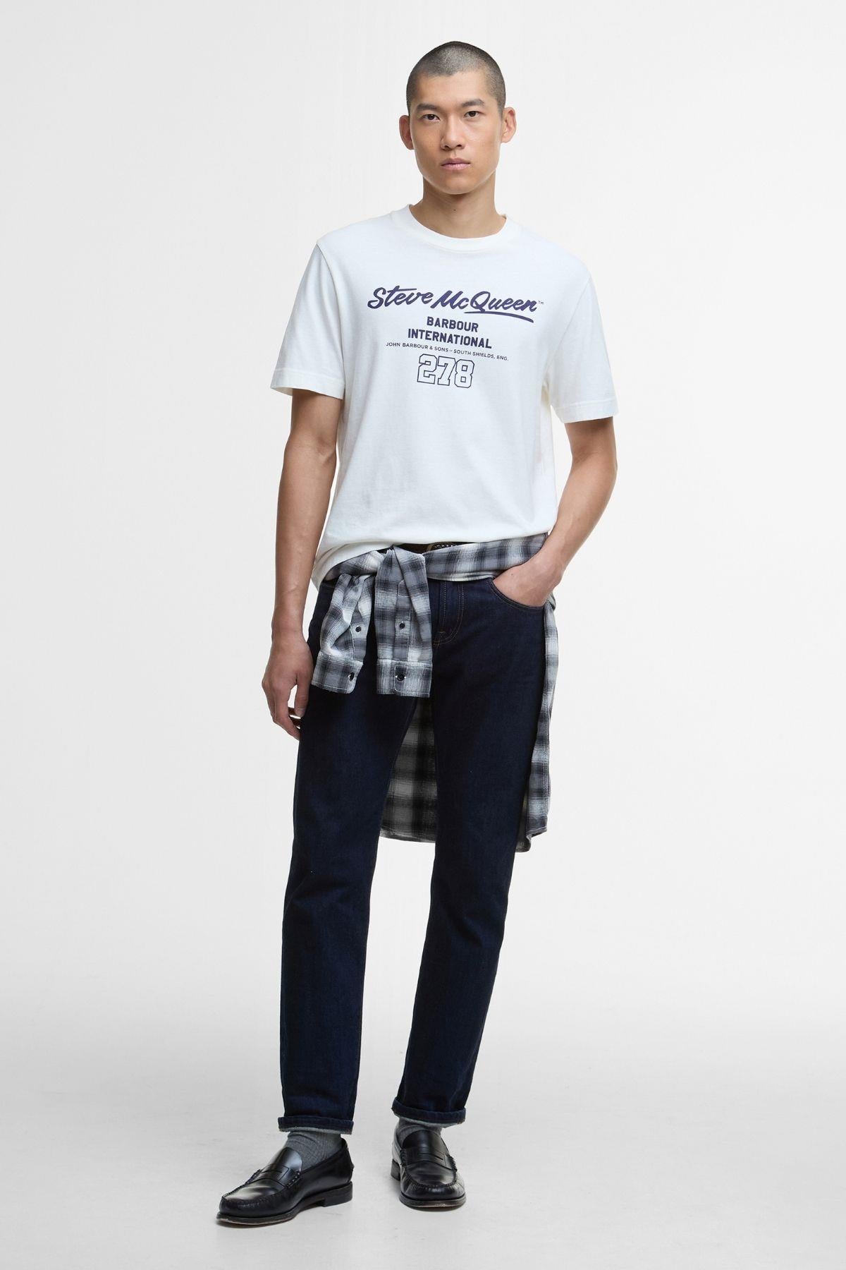 B.Intl Colman SMQ Graphic T-Shirt WH32 Whisper White