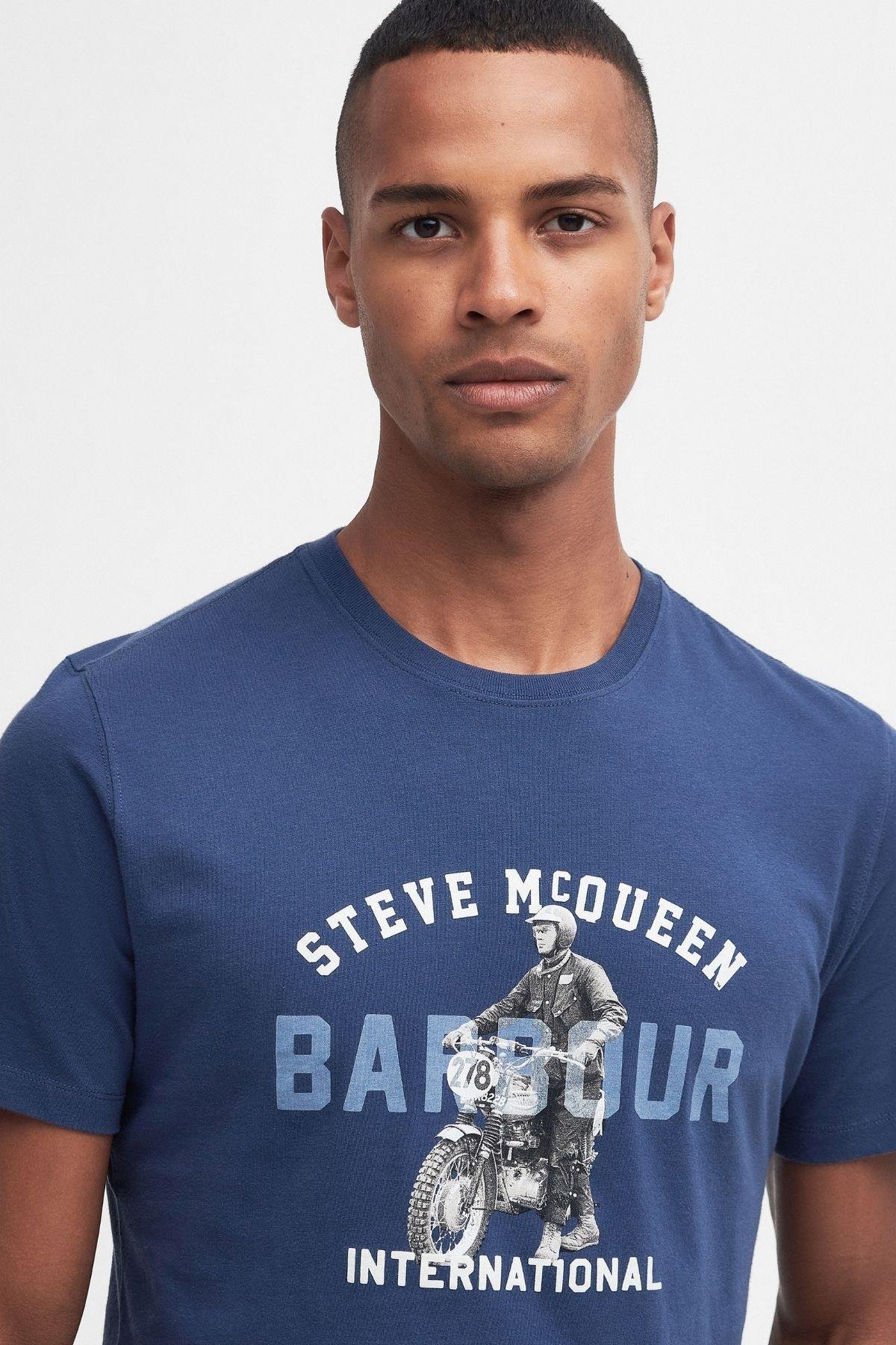 B.Intl Speedway T-Shirt NY55 Washed Cobalt