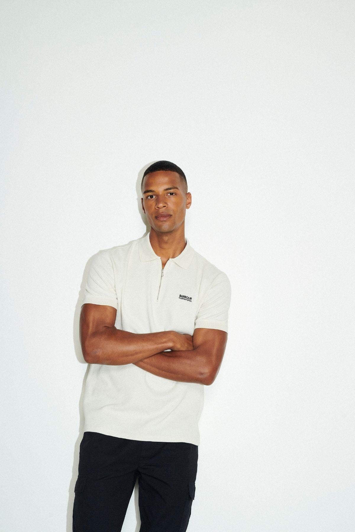 B.Intl Albury Short Sleeve Polo Yaka CR11 Dove Grey