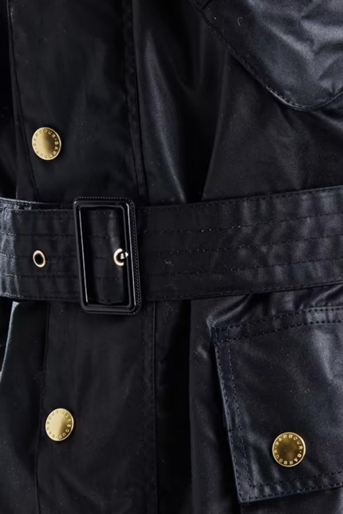 B.Intl Union Jack International Yağlı Ceket BK91 Black