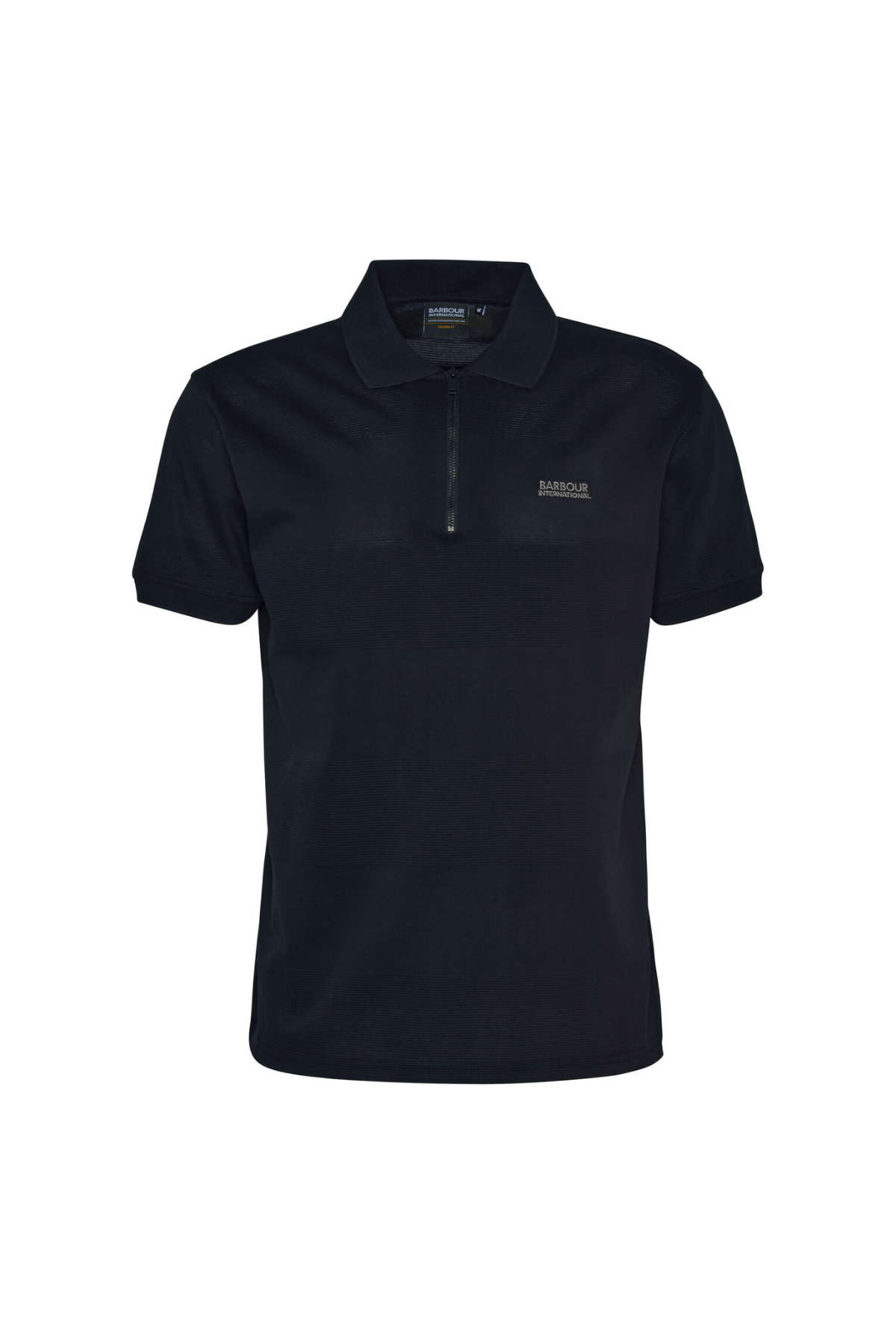 B.Intl Chapter Jacquard Texture Polo Yaka BK11 Black