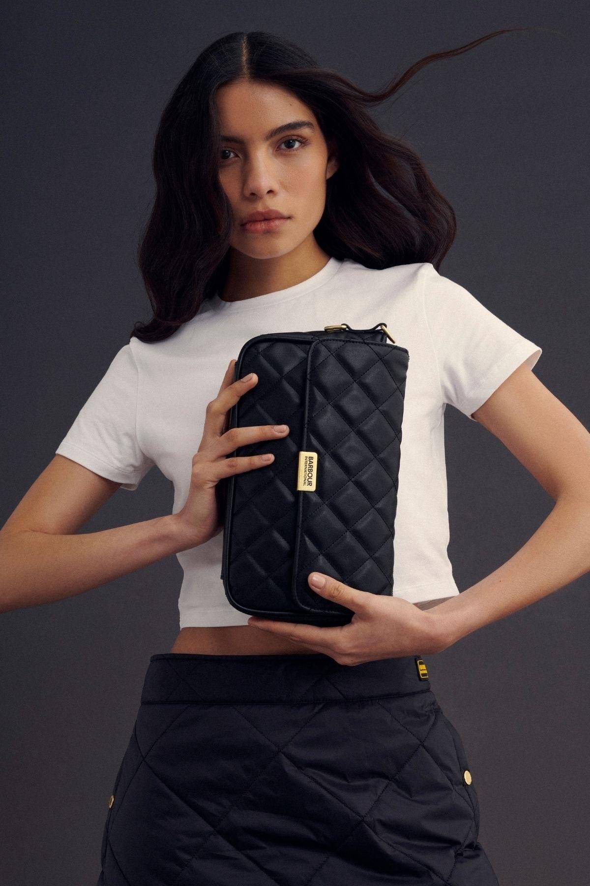 B.Intl Soho Kapitone Çapraz Çanta BK11 Black